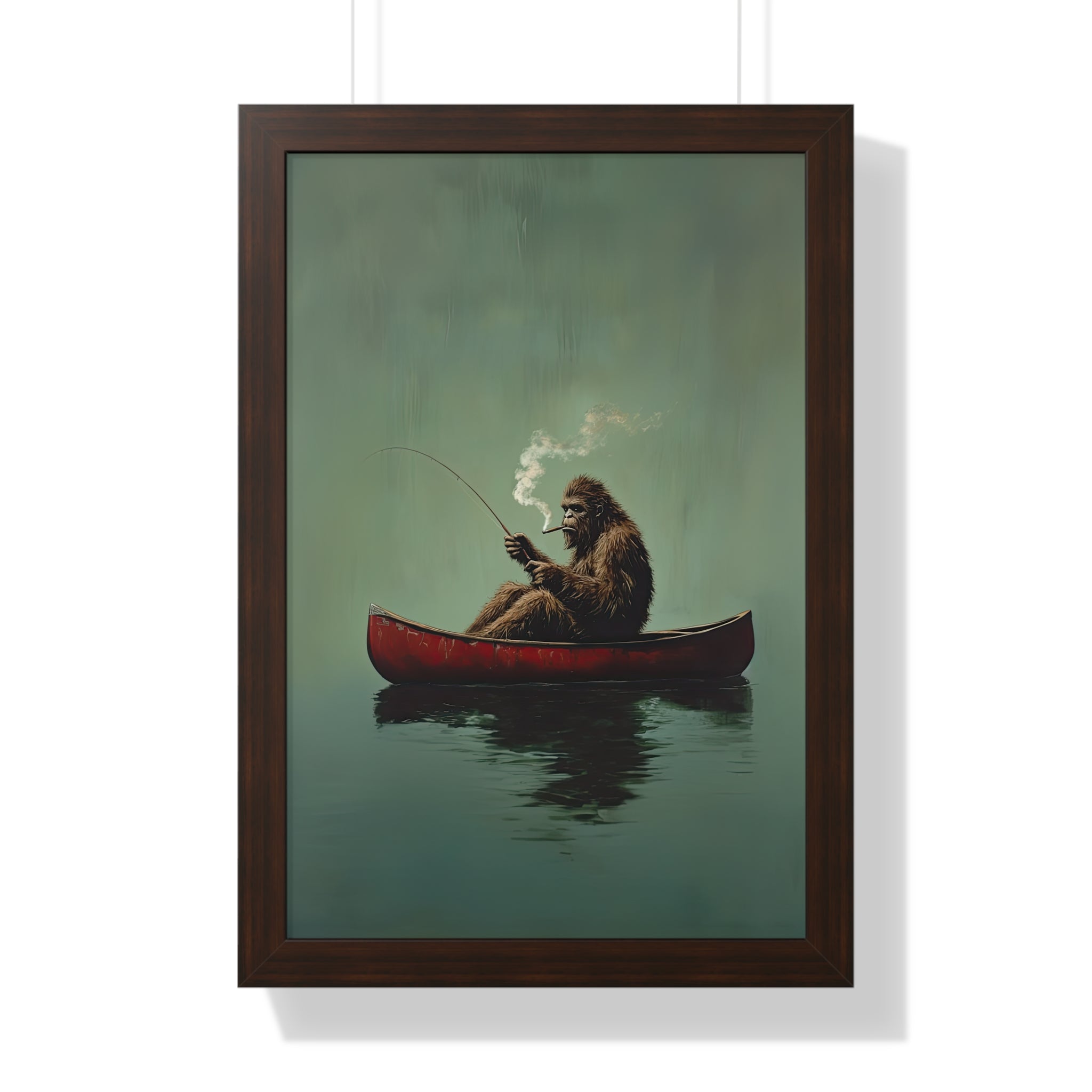 Framed Paper Print - Bigfoot Canoe Adventure