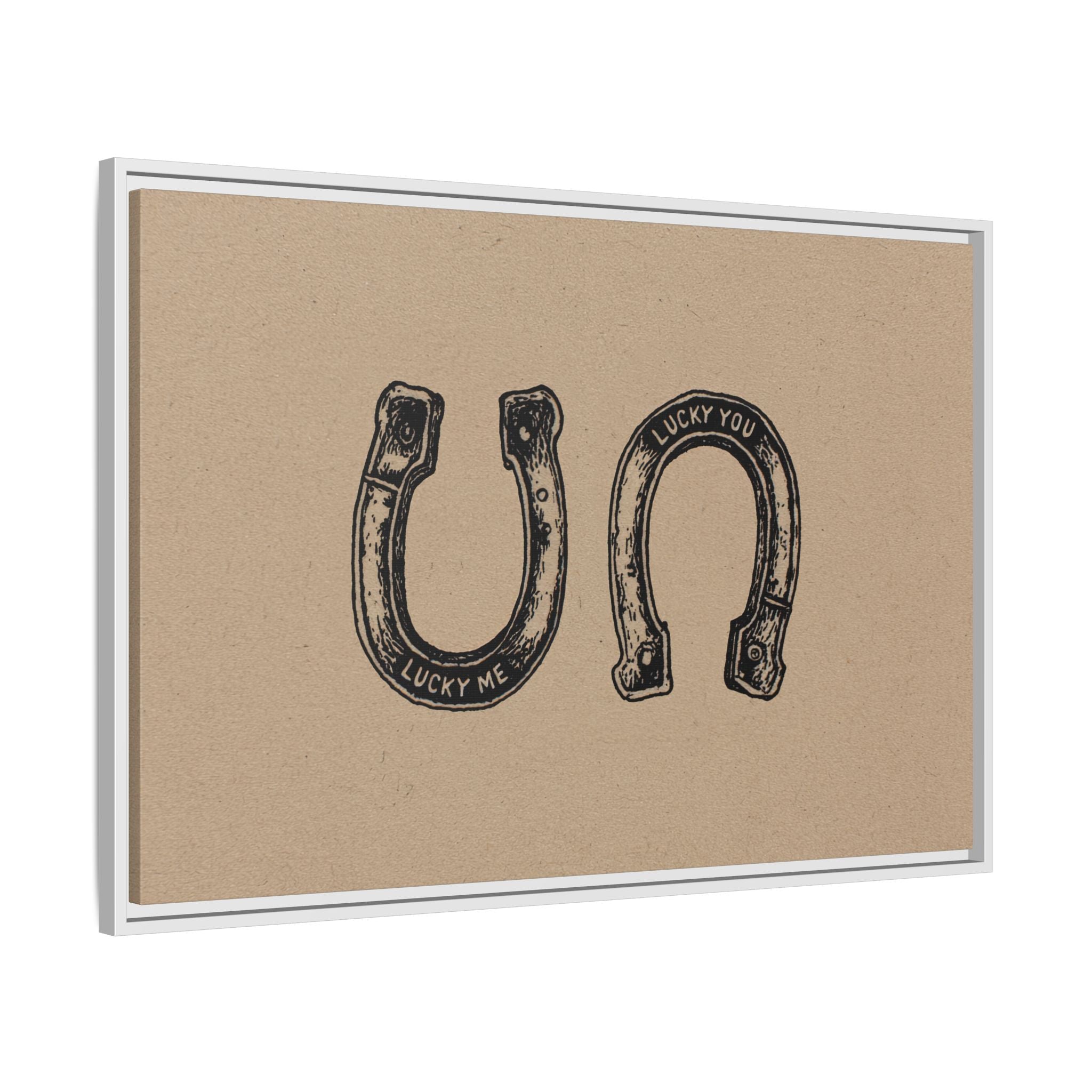 Framed Canvas - Lucky Me Lucky You Horseshoes