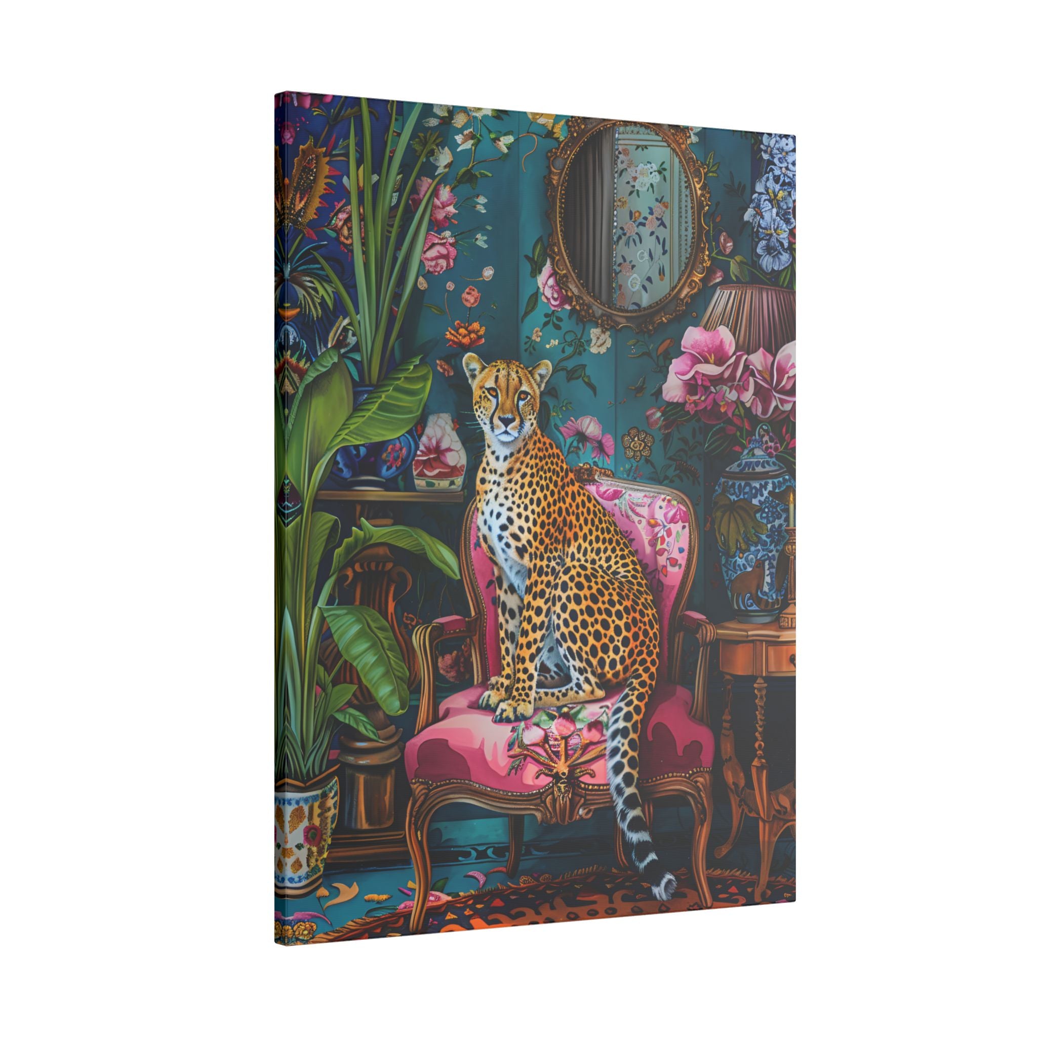.75" Matte Canvas - Regal Cheetah Reverie