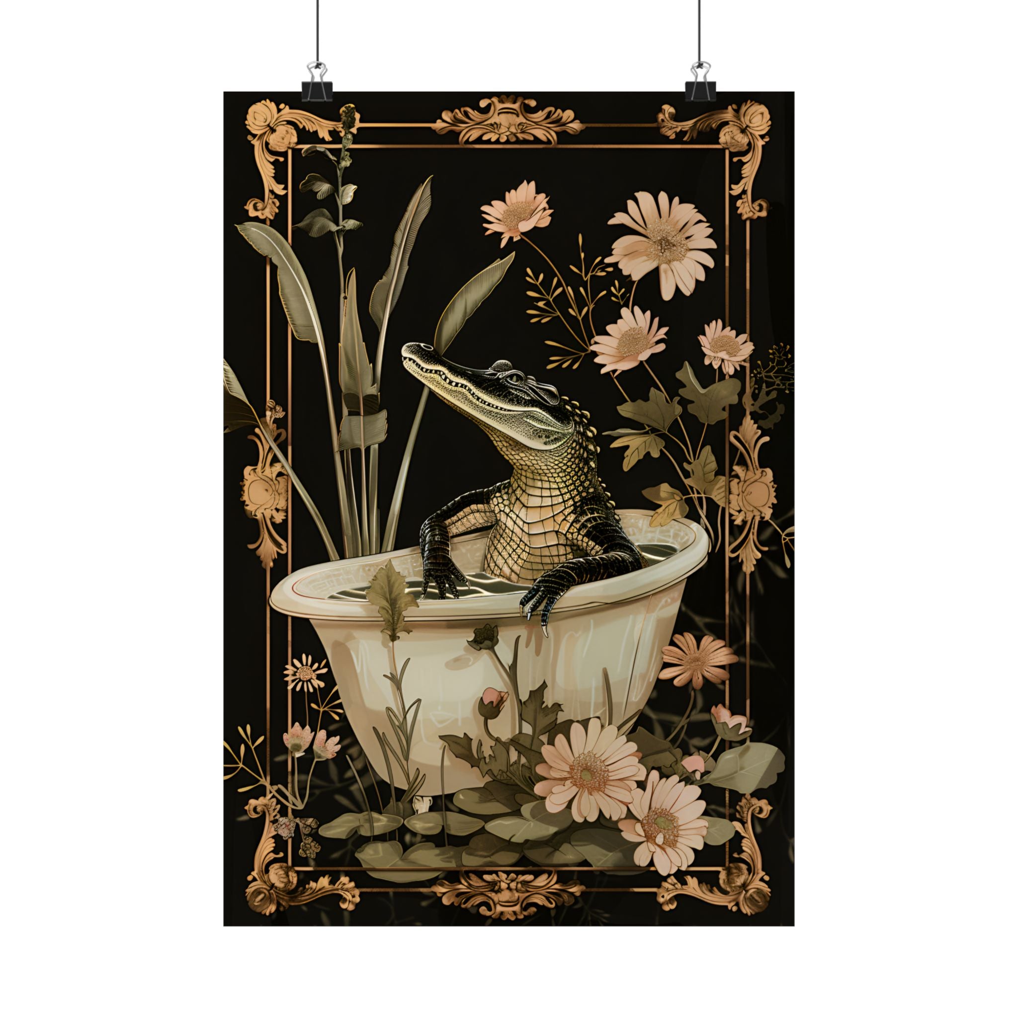 Crocodile in Bloom Bath Bliss