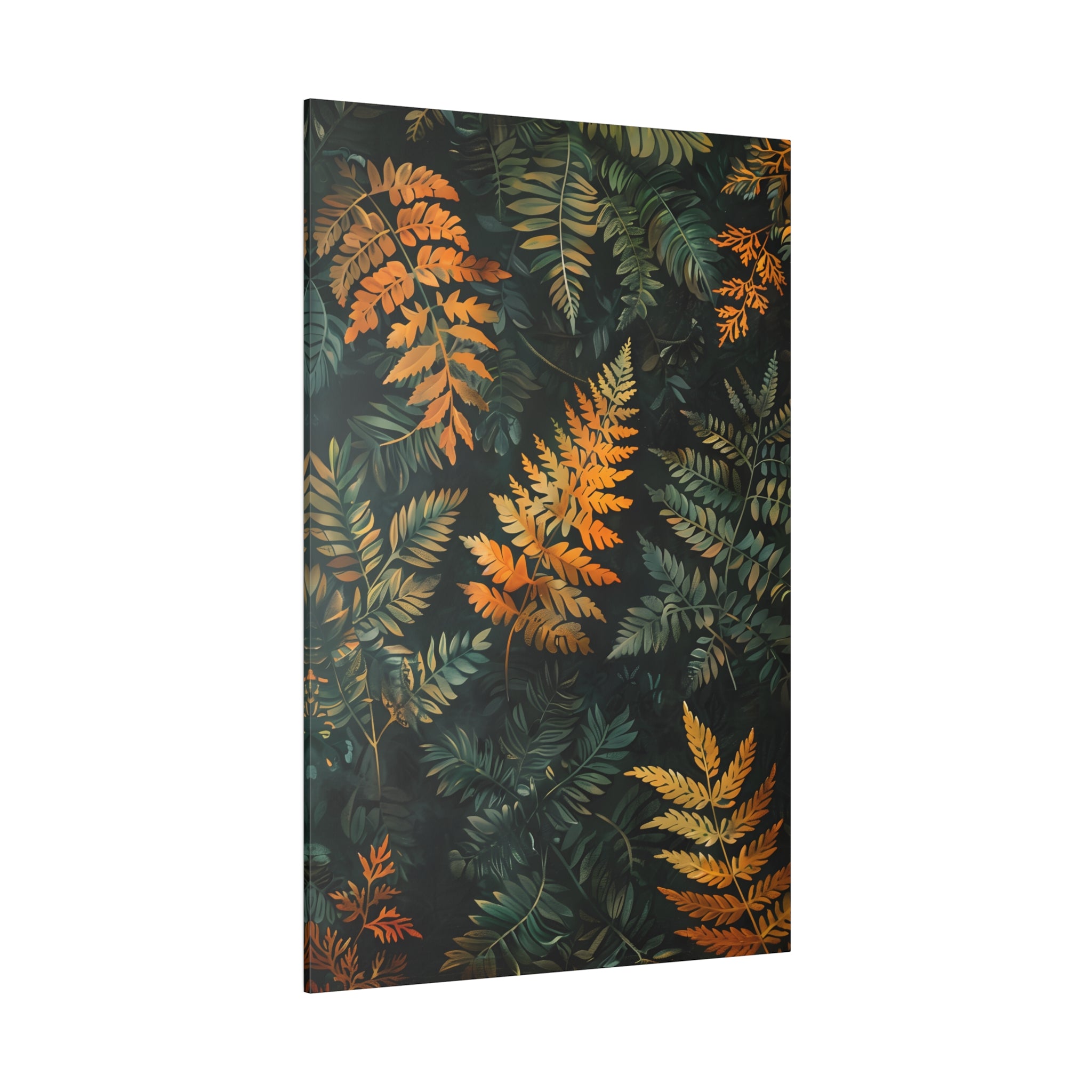 .75" Matte Canvas - Golden Fern Elegance