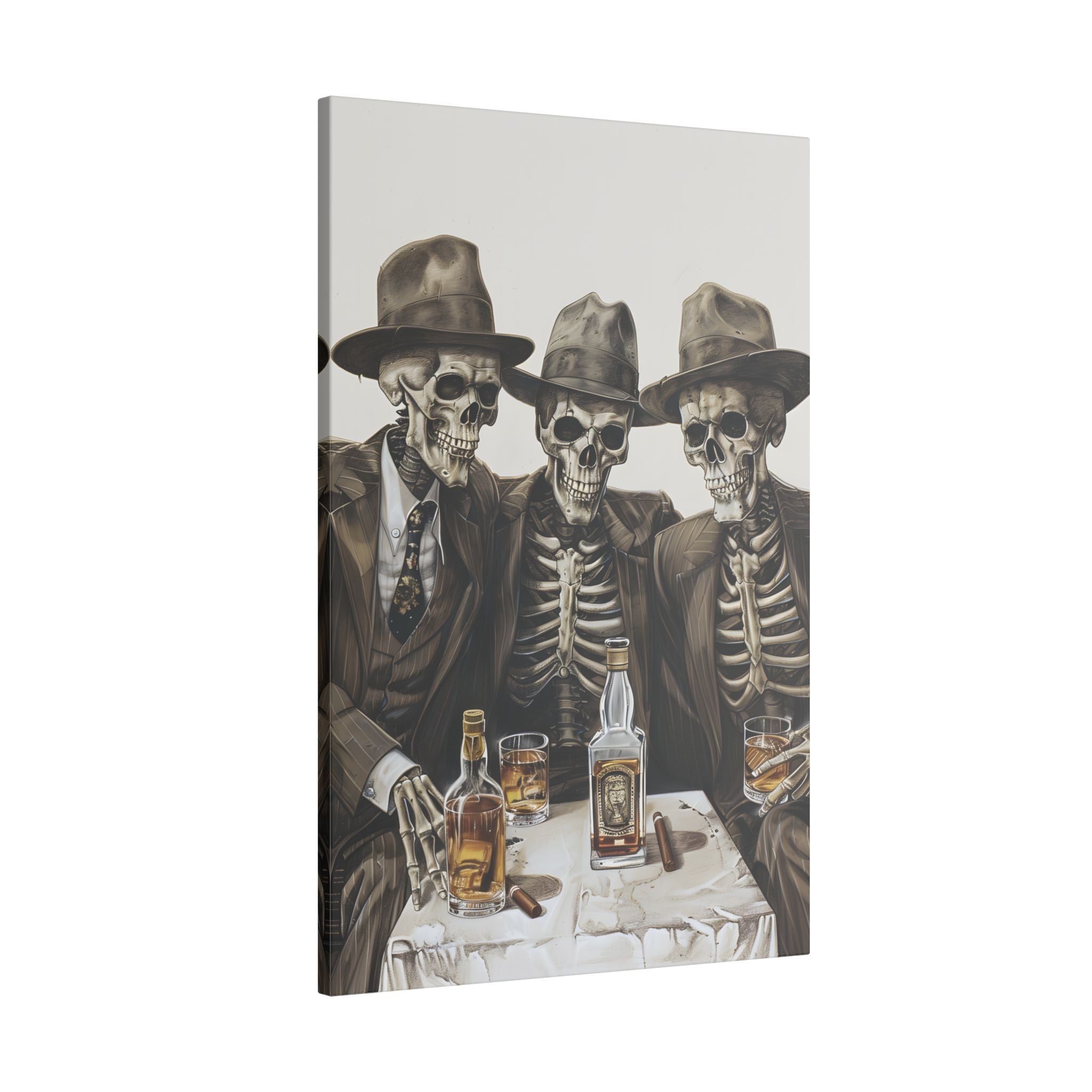 .75" Matte Canvas - Skeleton Whiskey Gentlemen