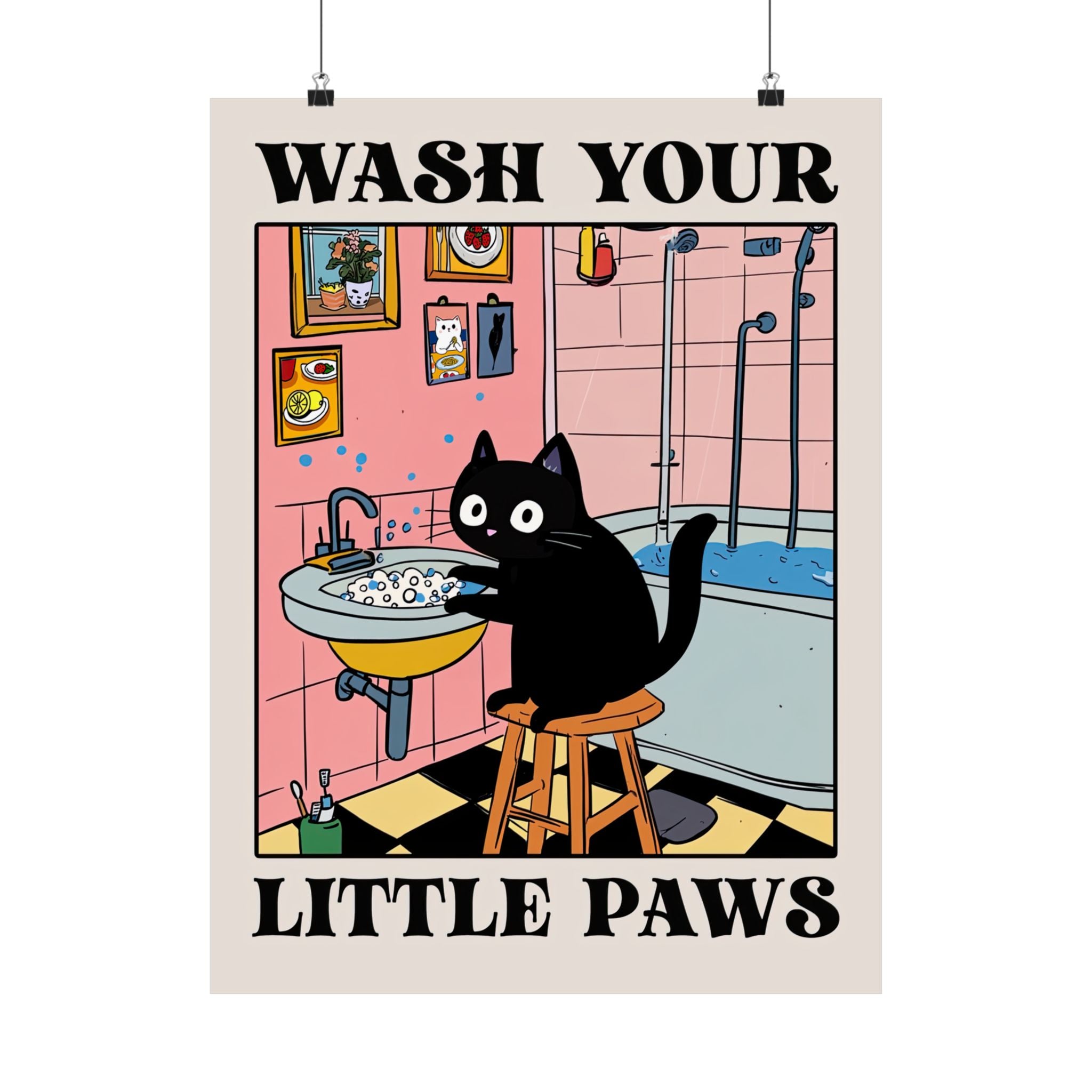 Wash Your Little Paws Cat