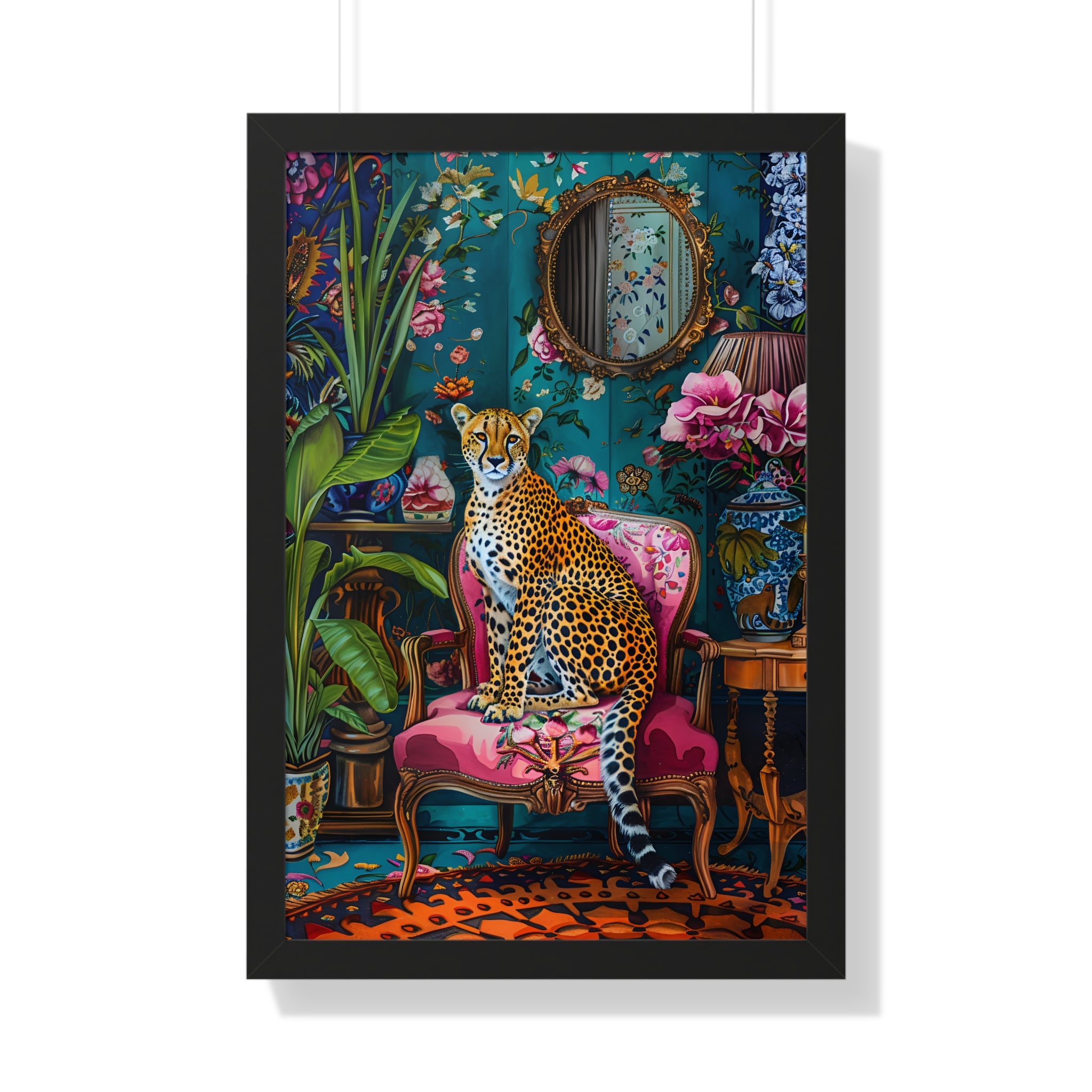 Framed Paper Print - Regal Cheetah Reverie