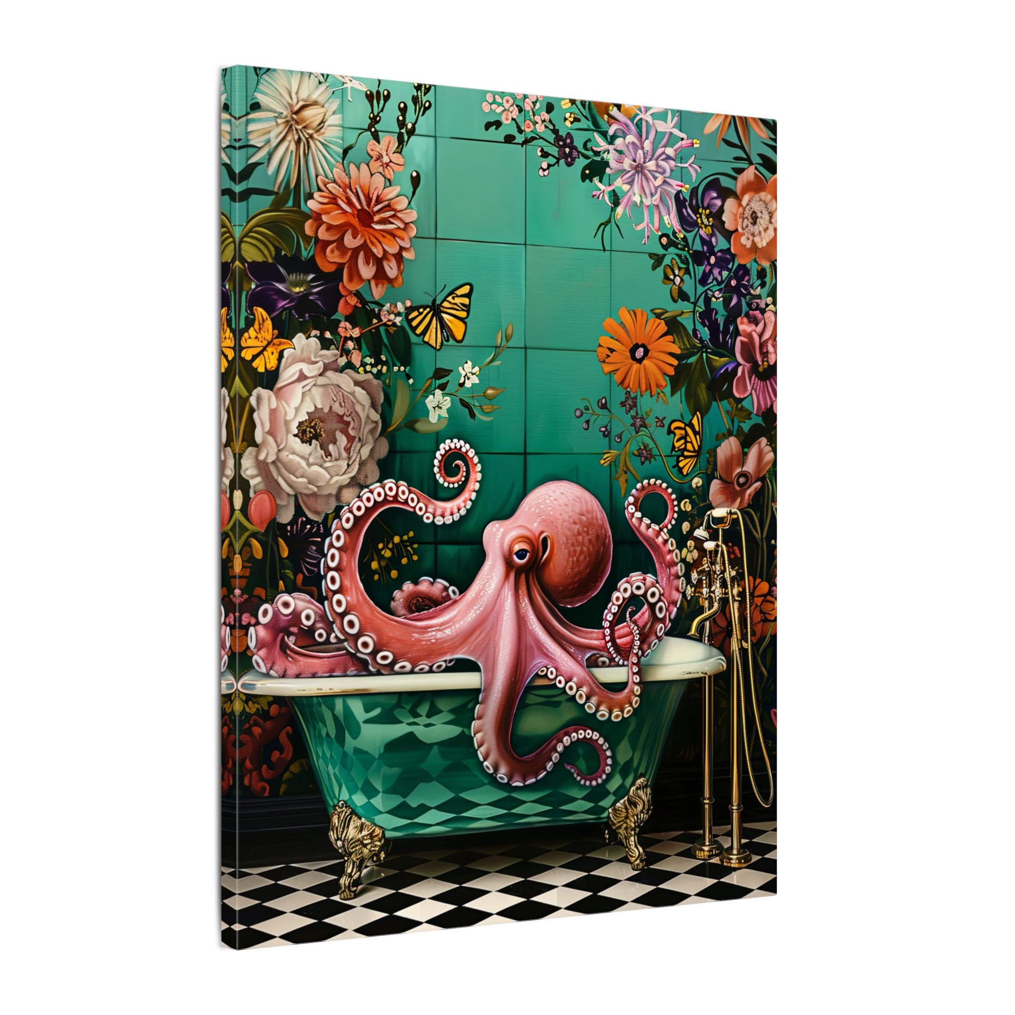 .75" Matte Canvas - Octopus Bath Royale