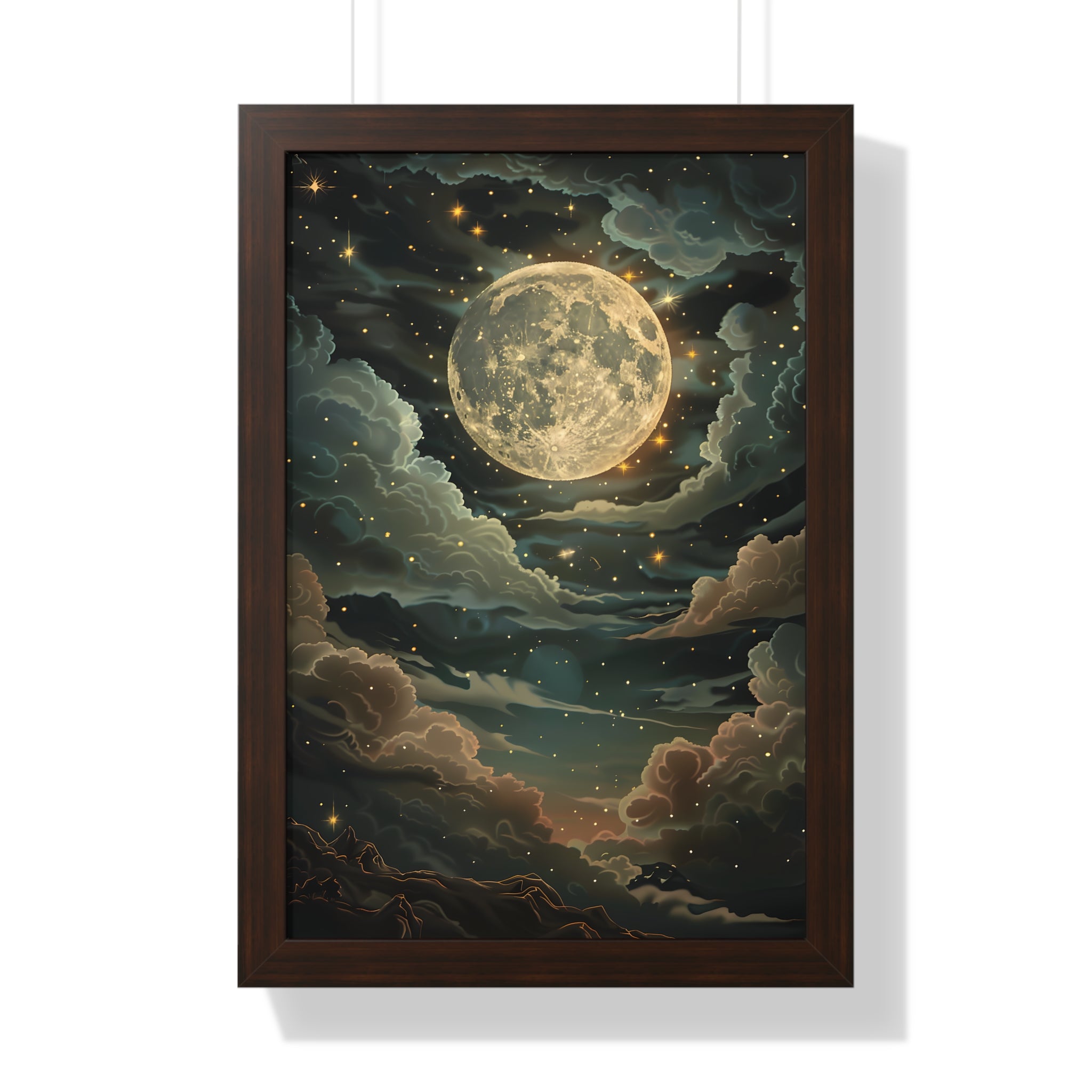 Framed Paper Print - Enchanting Lunar Glow