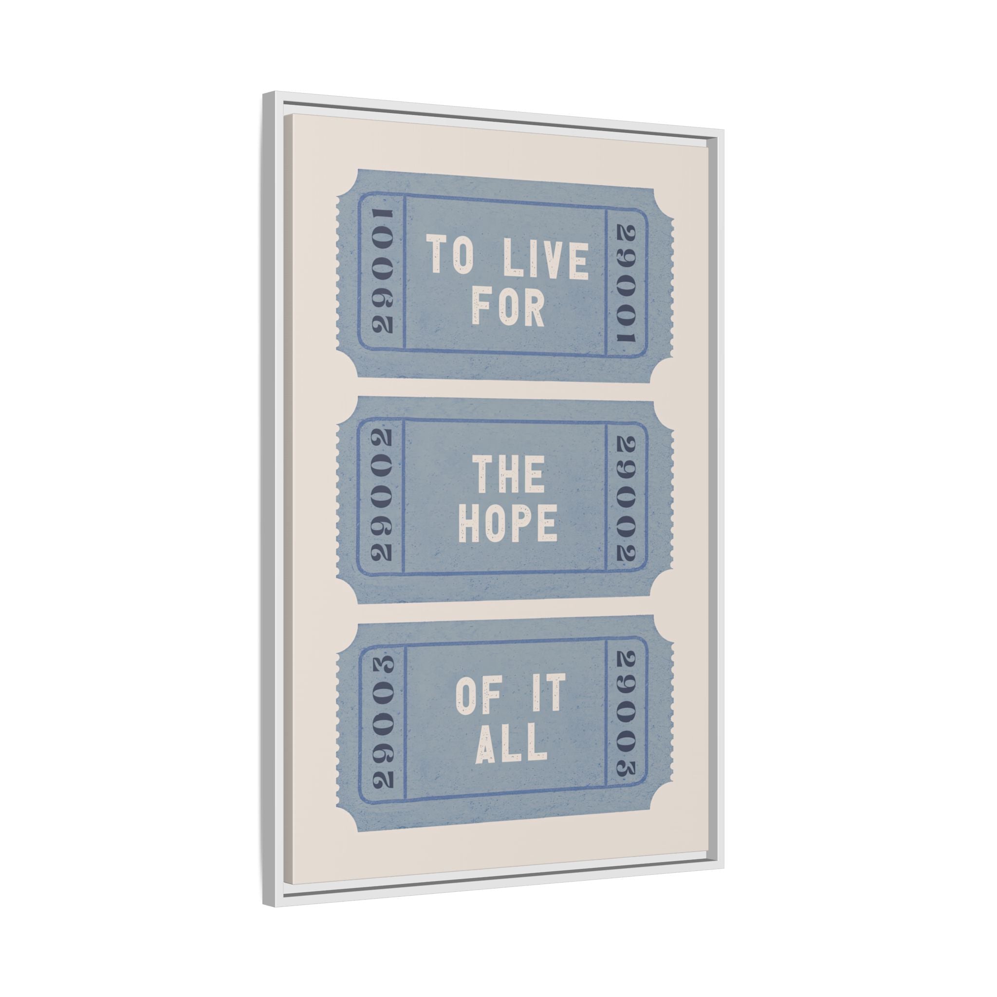 Framed Canvas - The Hope Ticket Trilogy
