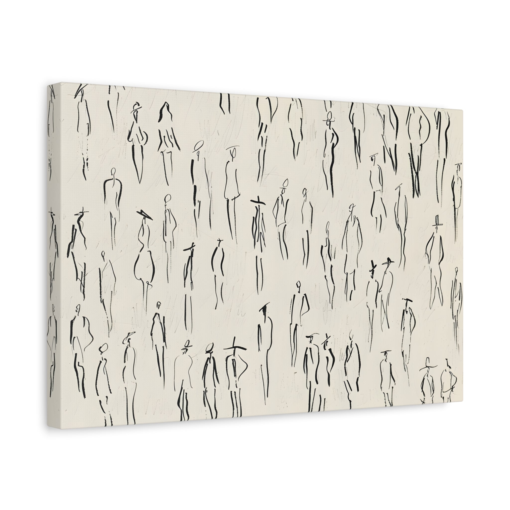 1.25" Matte Canvas - Crowd in Motion Linework