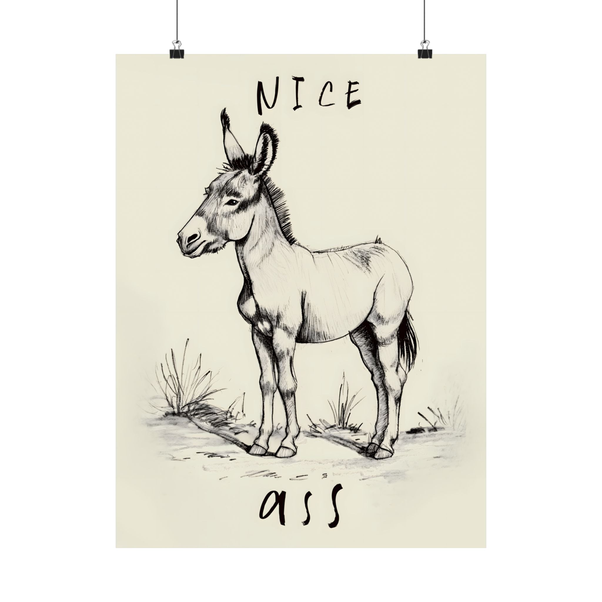 Donkey Line Art Humor