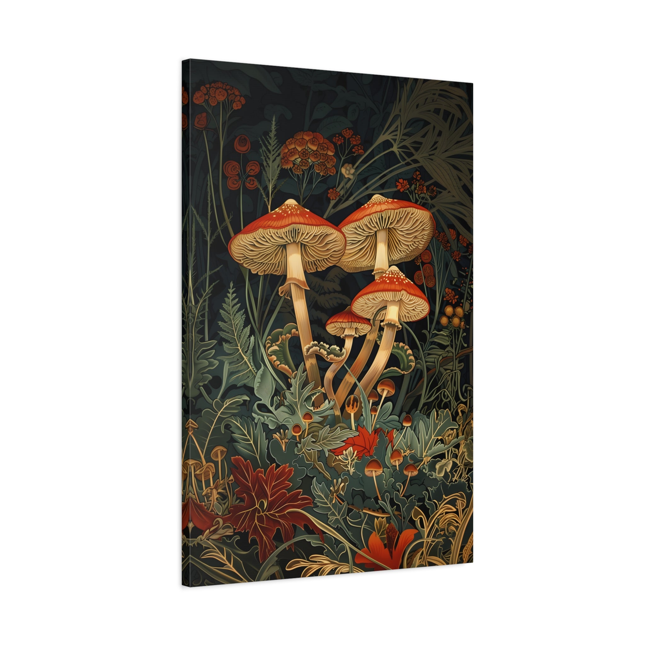 1.25" Matte Canvas - Elegant Mushroom Reverie