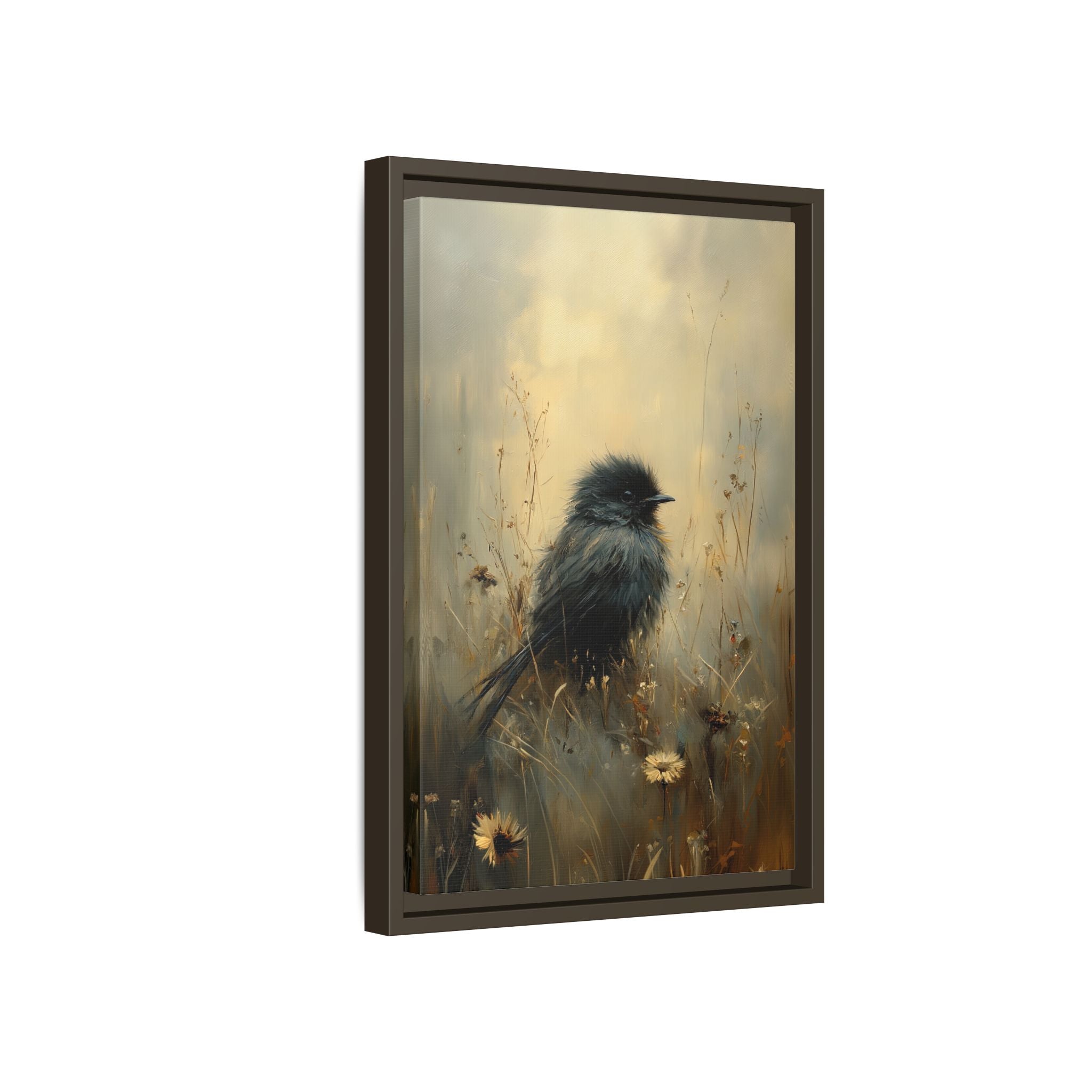 Framed Canvas - Golden Meadow Bird