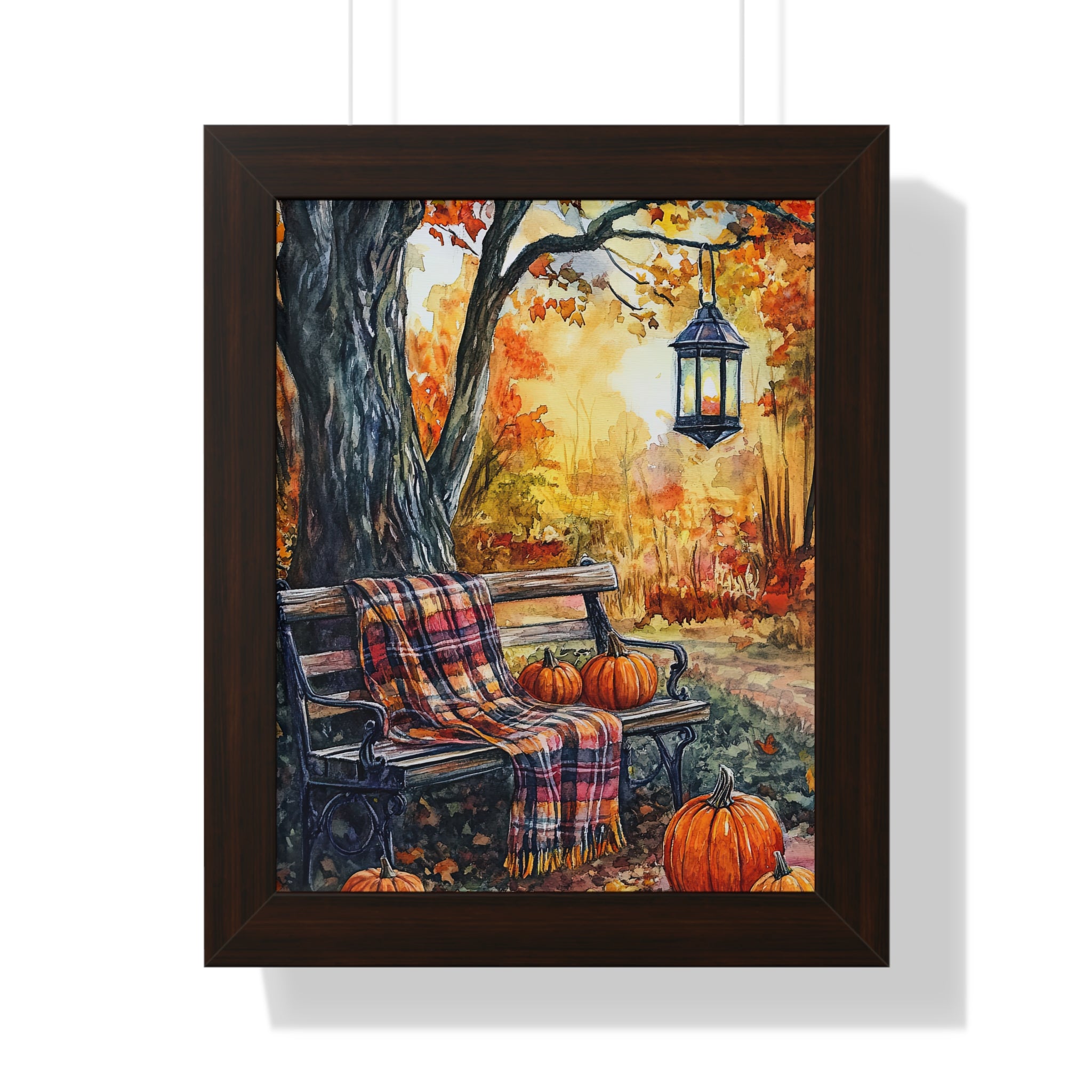 Framed Paper Print - Golden Pause in Fall