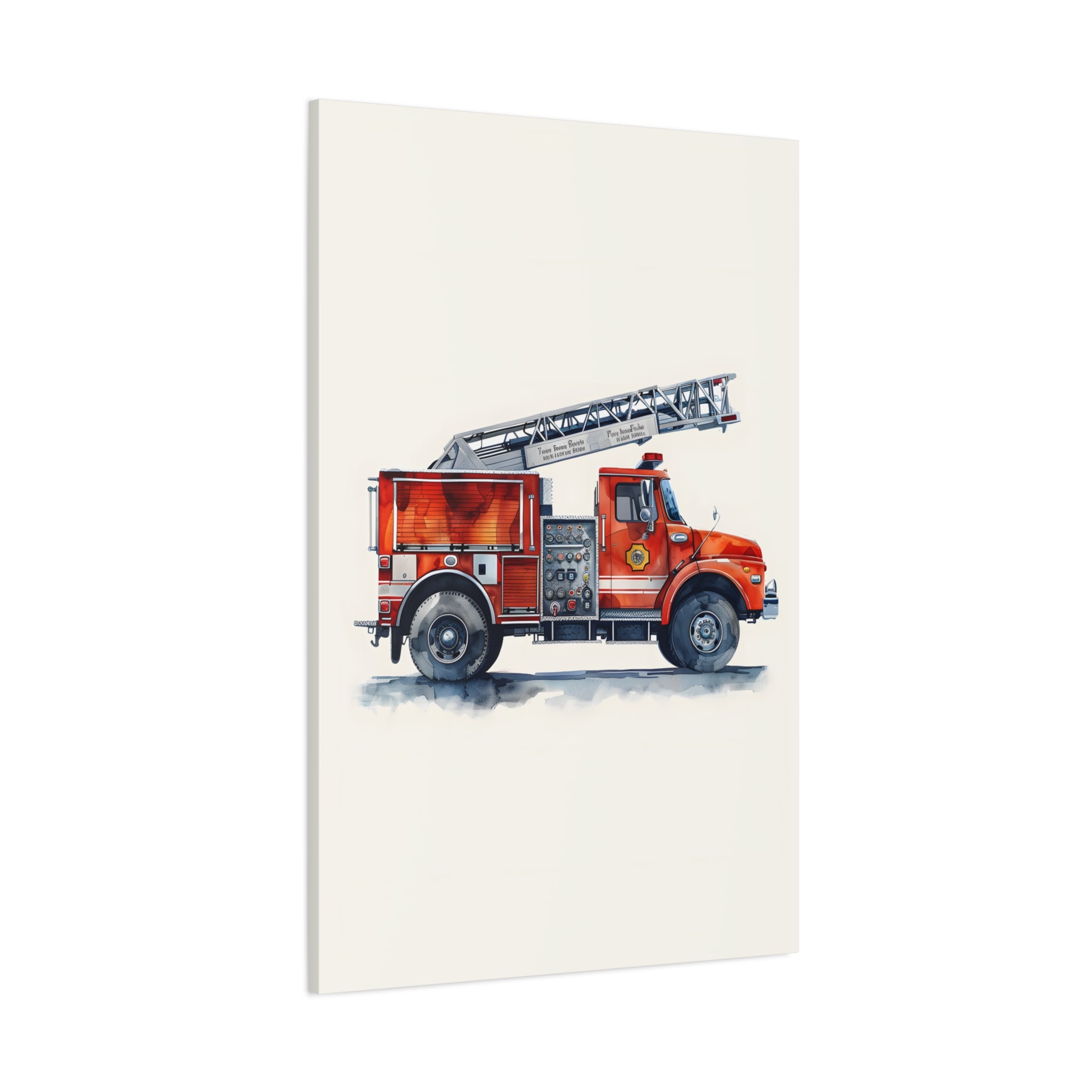 1.25" Matte Canvas - Ladder Firetruck Nursery