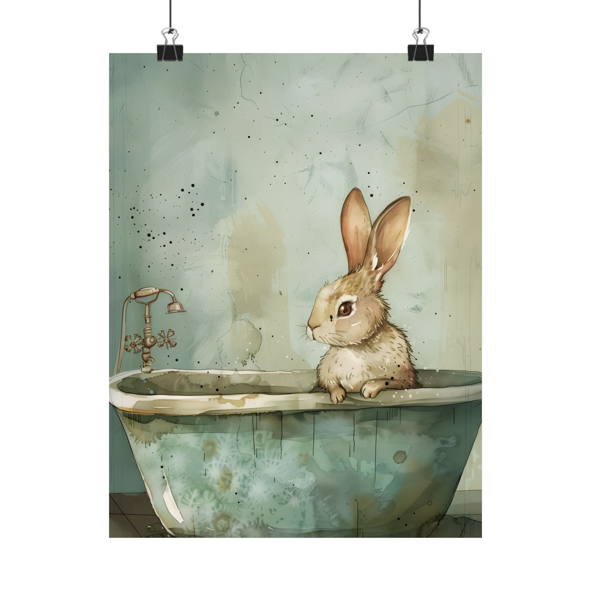 Bunny Bath Day Whimsy