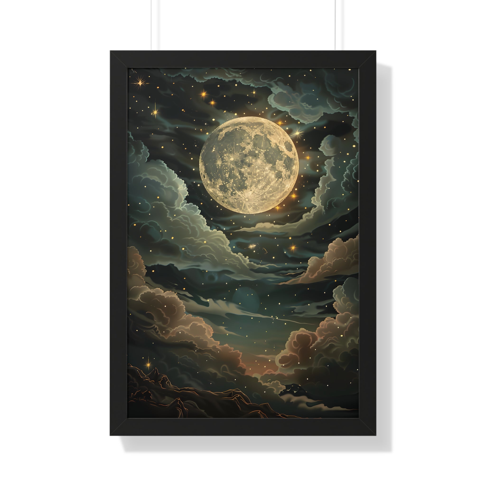 Framed Paper Print - Enchanting Lunar Glow