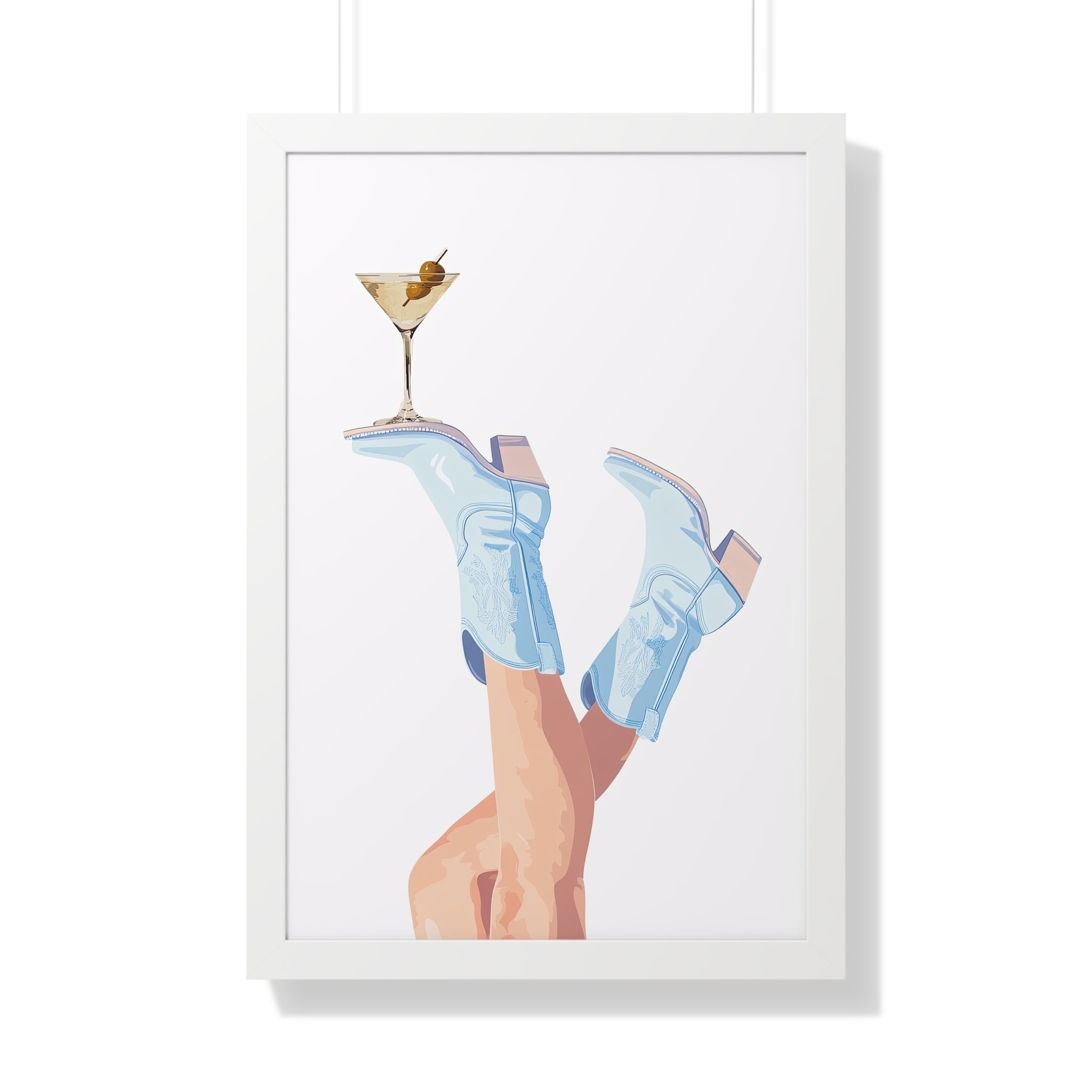 Framed Paper Print - Boots Up, Cheers Babe