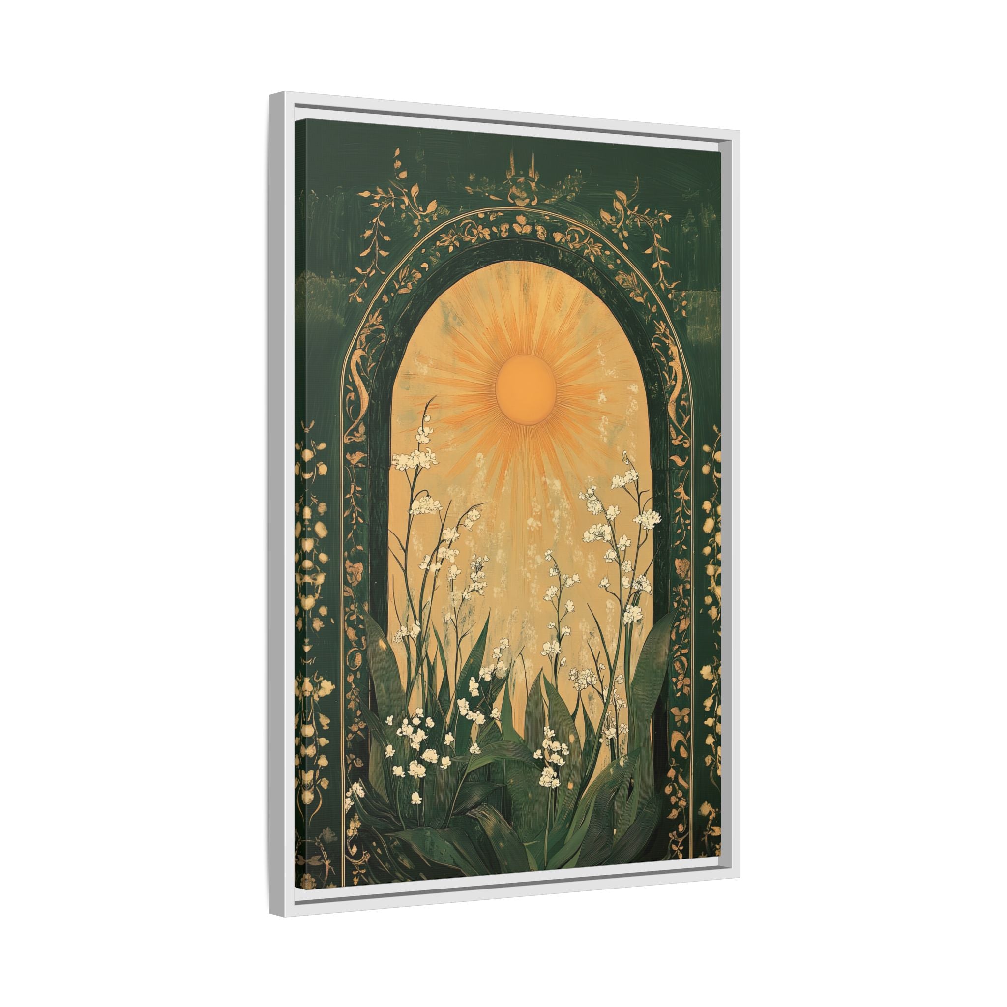 Framed Canvas - Lily of the Valley Archway