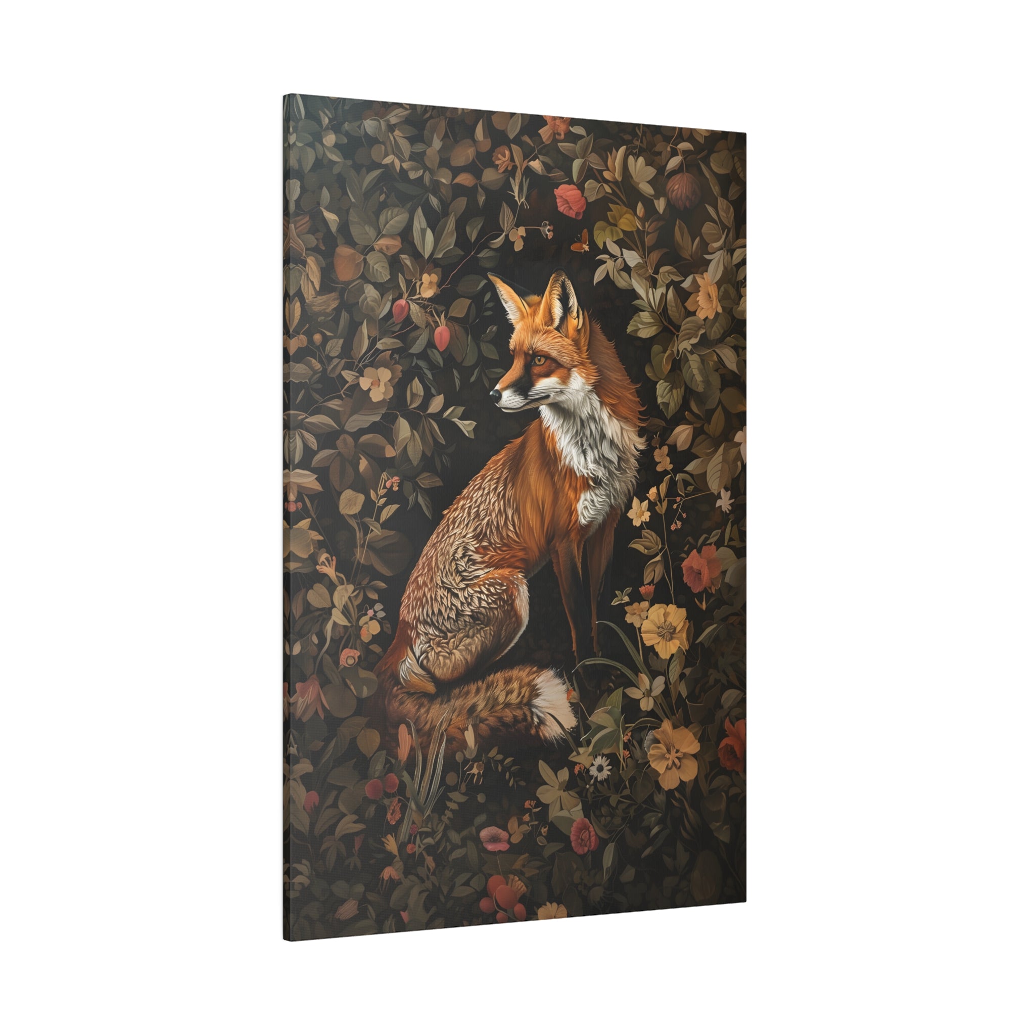 .75" Matte Canvas - Foxy Floral Fauna Fusion