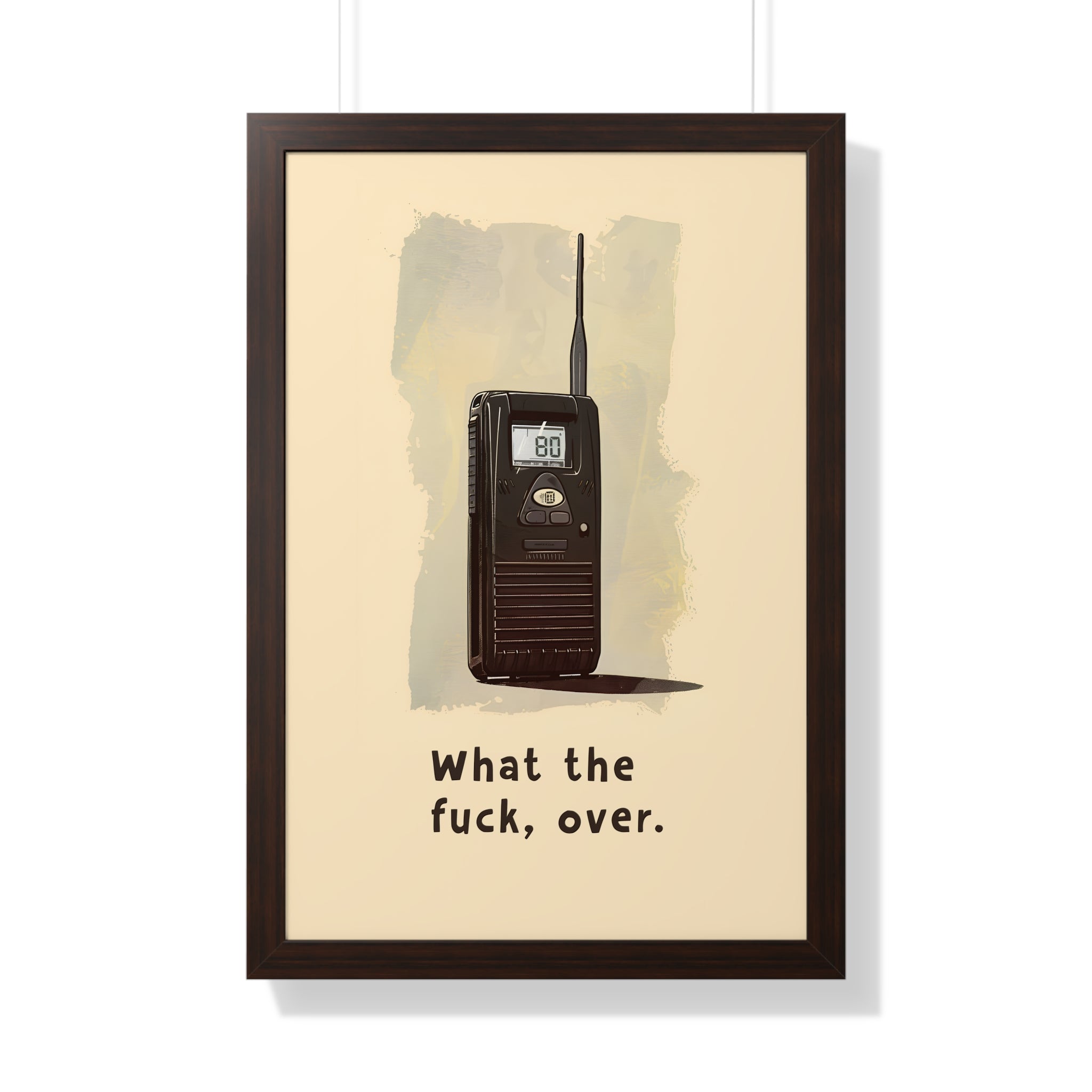 Framed Paper Print - Walkie Talkie WTF Moment