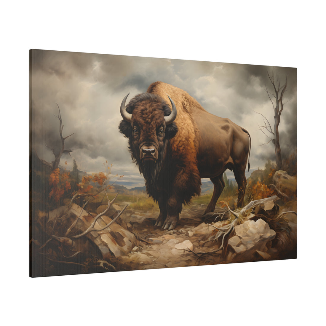 .75" Matte Canvas - Thundering Prairie King