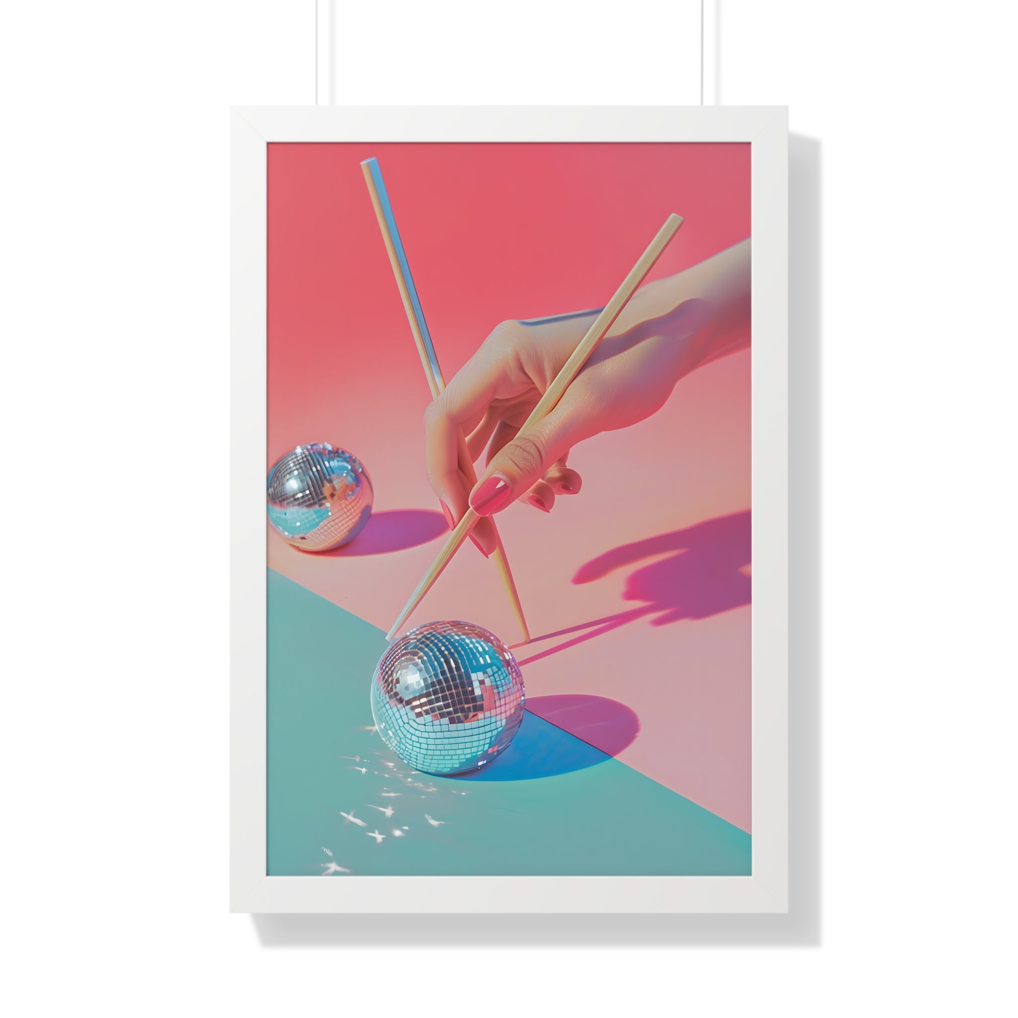 Framed Paper Print - Disco Chopsticks Delight