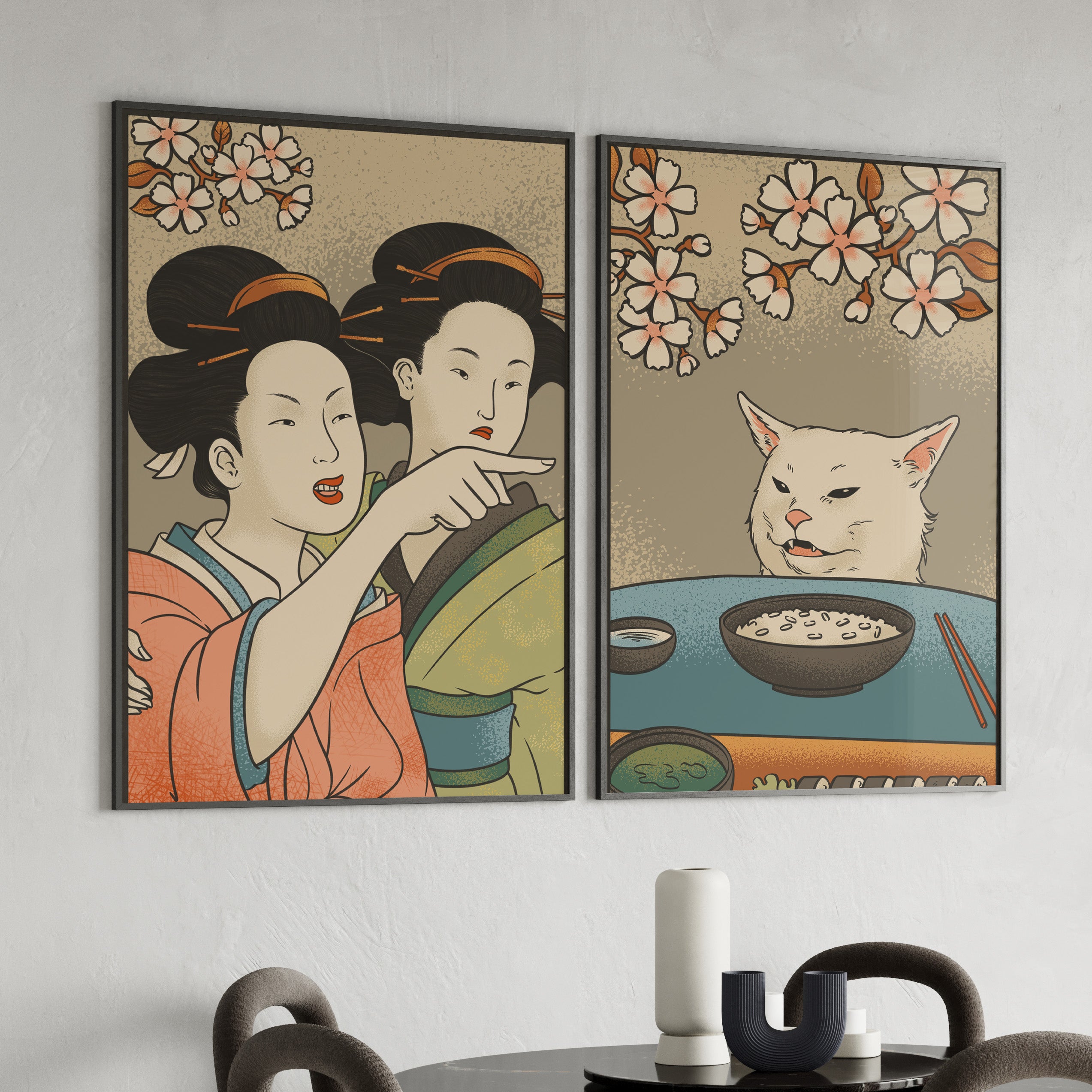 Unimpressed Cat Meme Ukiyo-e