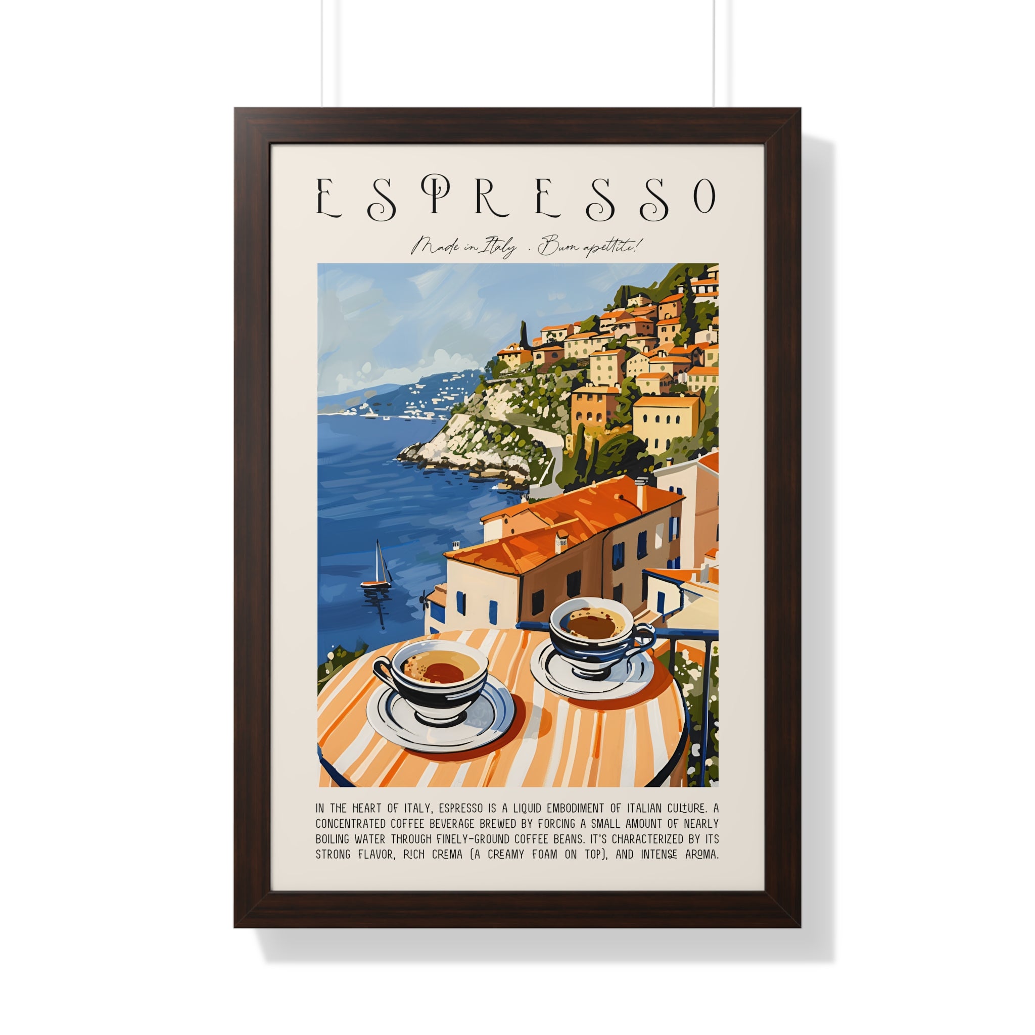 Framed Paper Print - Espresso Views of Italy