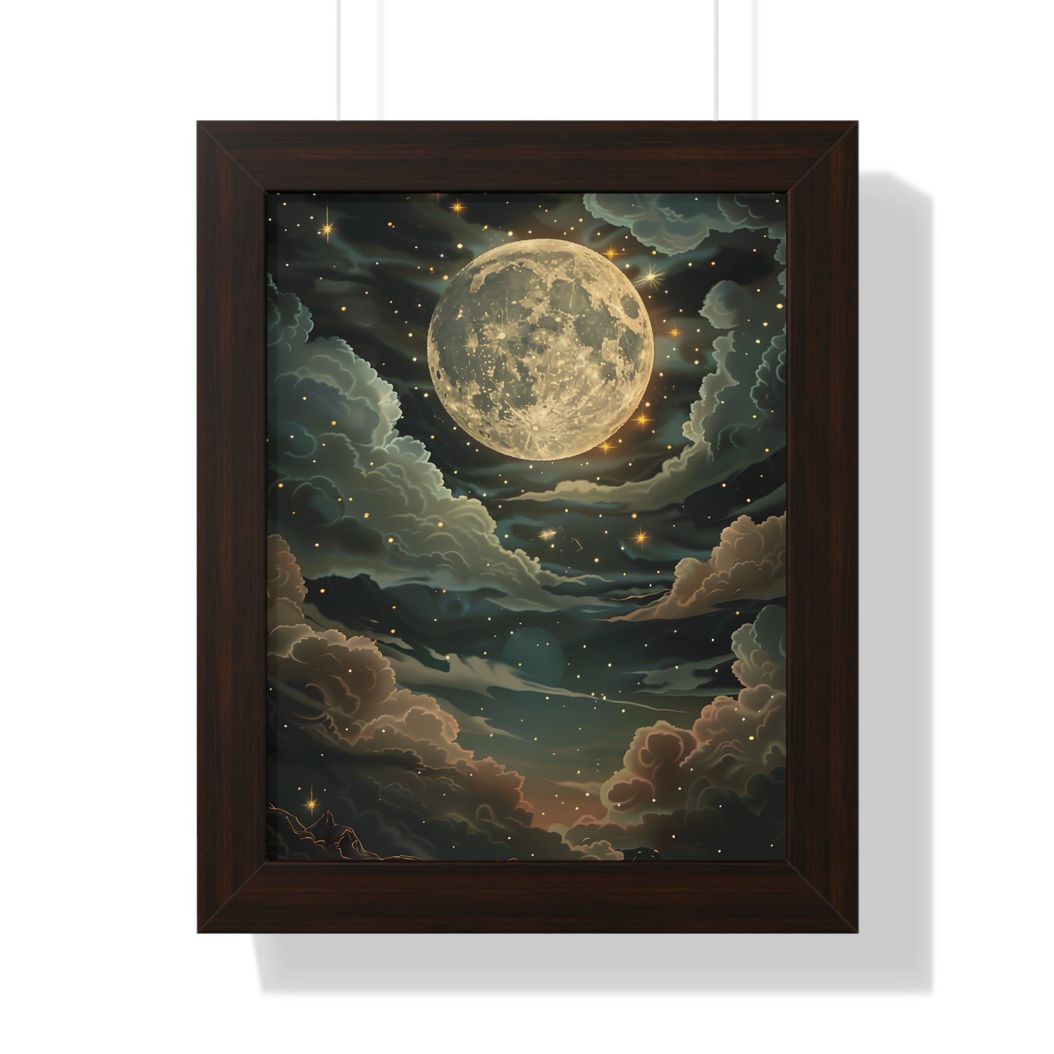 Framed Paper Print - Enchanting Lunar Glow