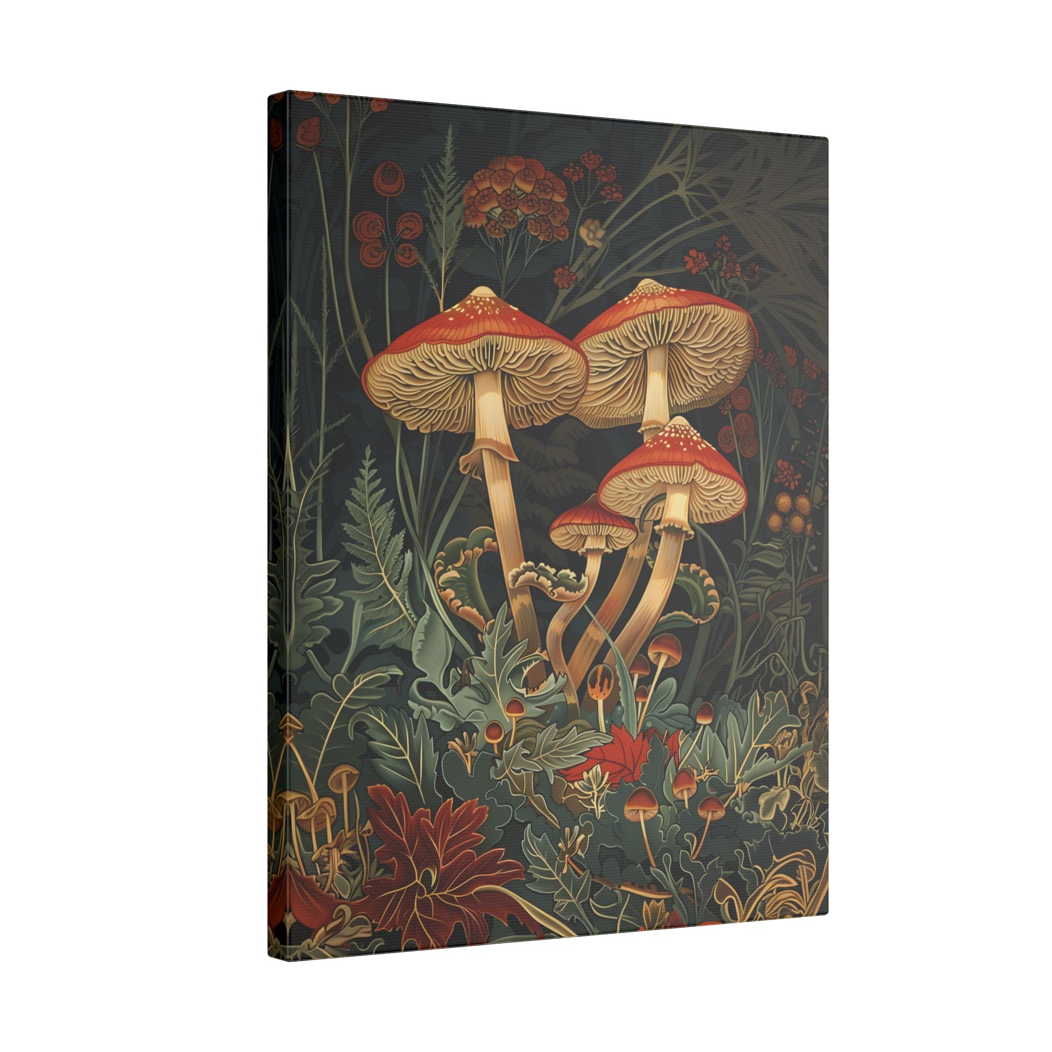 .75" Matte Canvas - Elegant Mushroom Reverie