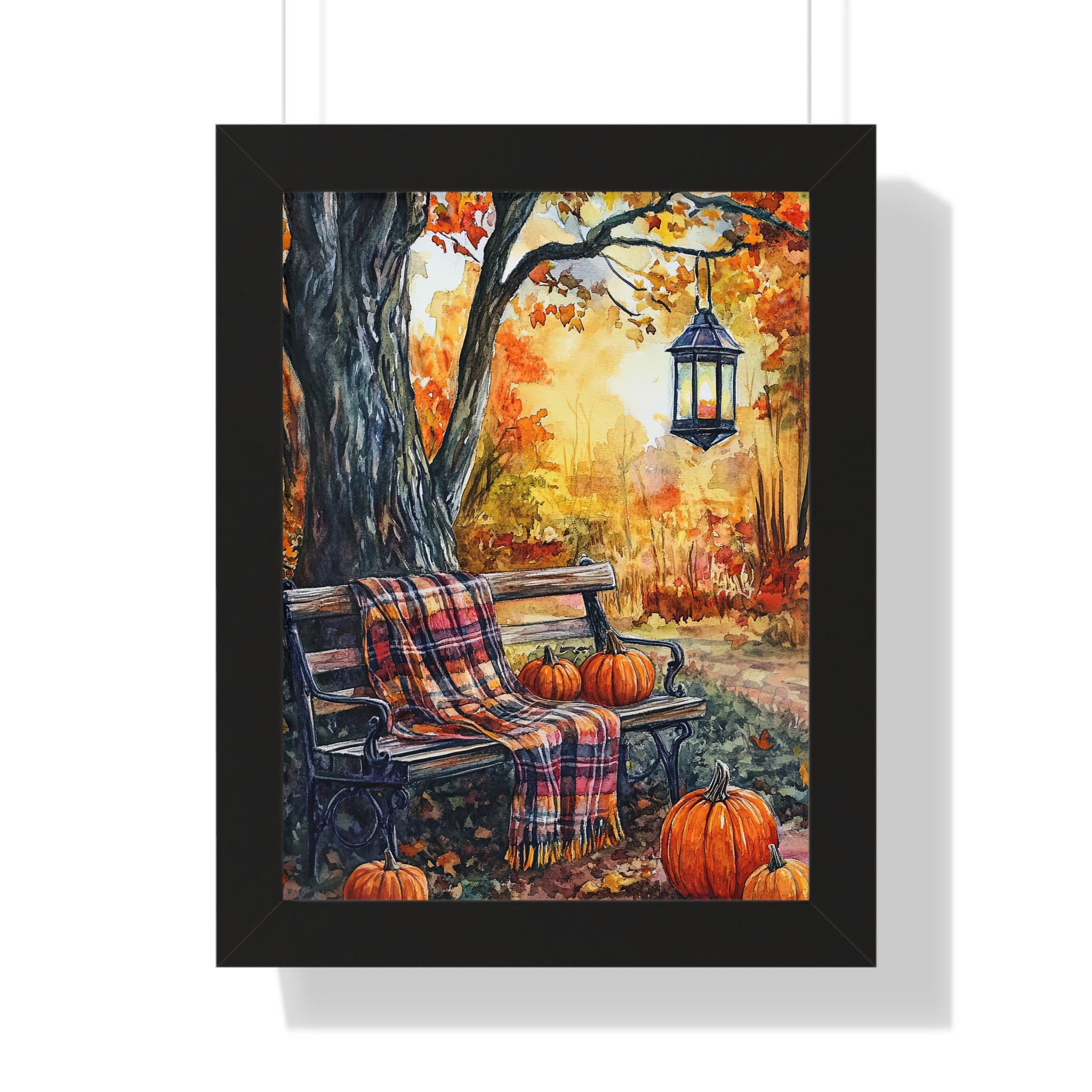 Framed Paper Print - Golden Pause in Fall