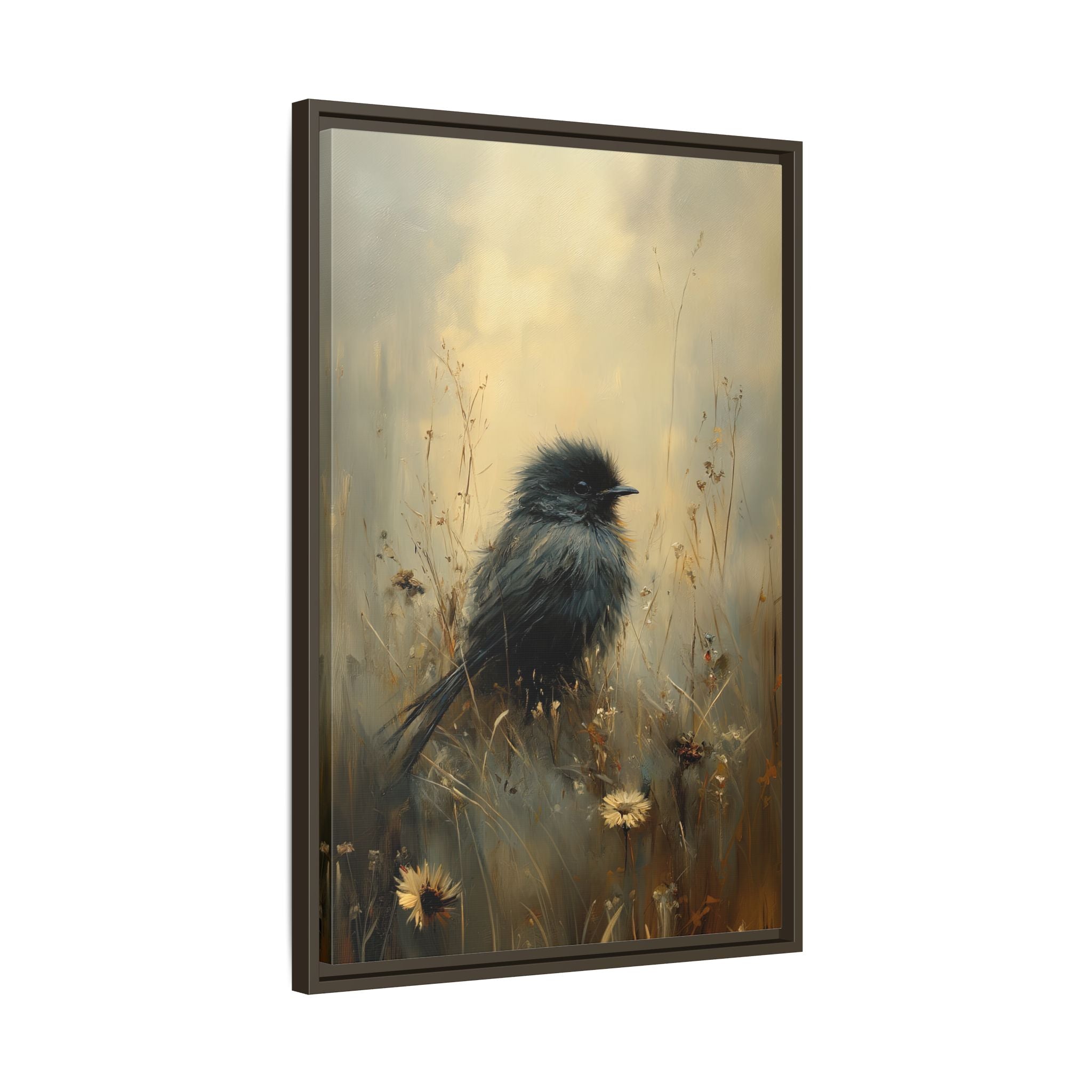 Framed Canvas - Golden Meadow Bird
