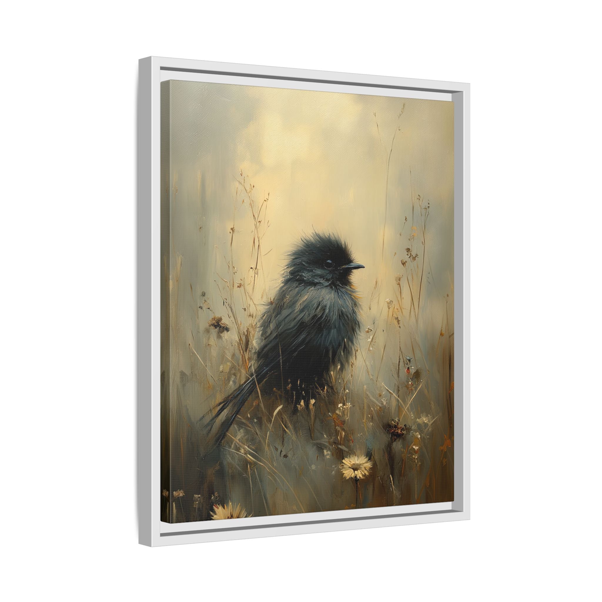 Framed Canvas - Golden Meadow Bird