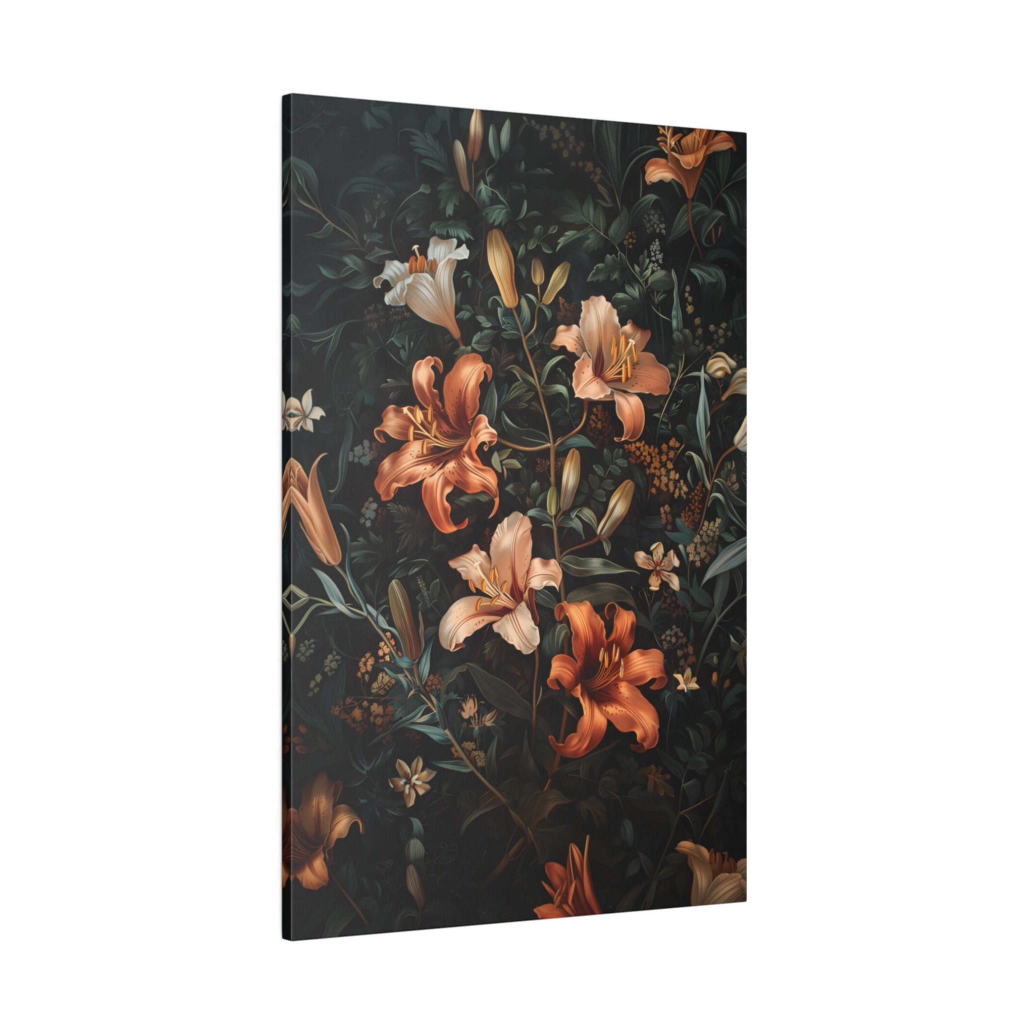 .75" Matte Canvas - Elegant Blooming Lilies