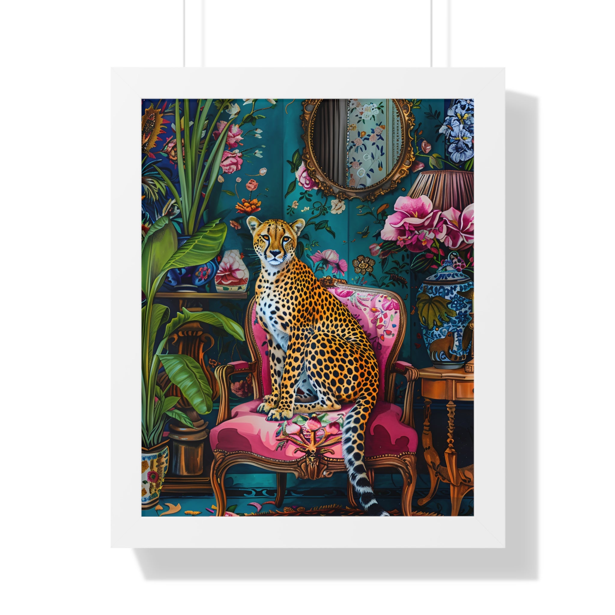Framed Paper Print - Regal Cheetah Reverie