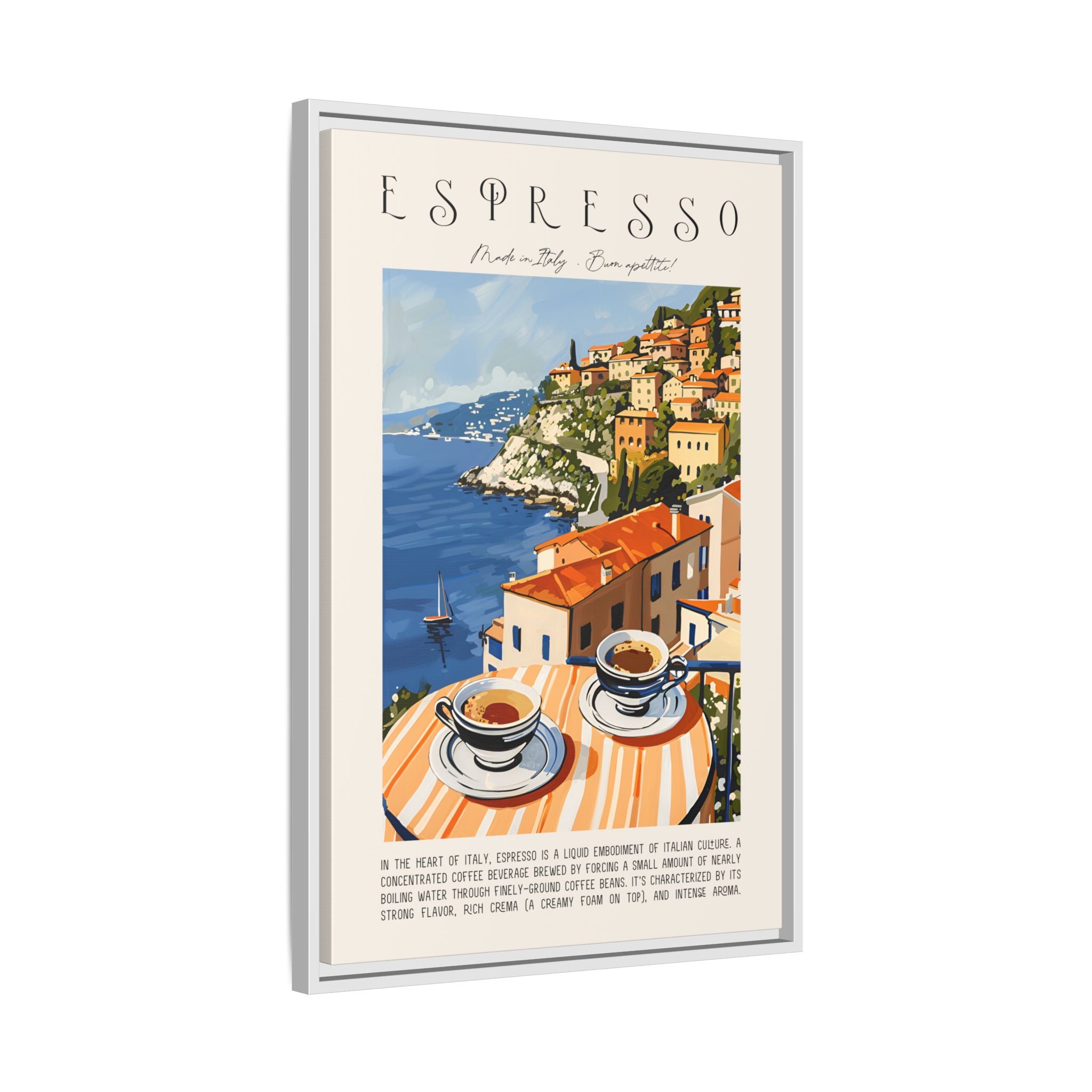 Framed Canvas - Espresso Views of Italy
