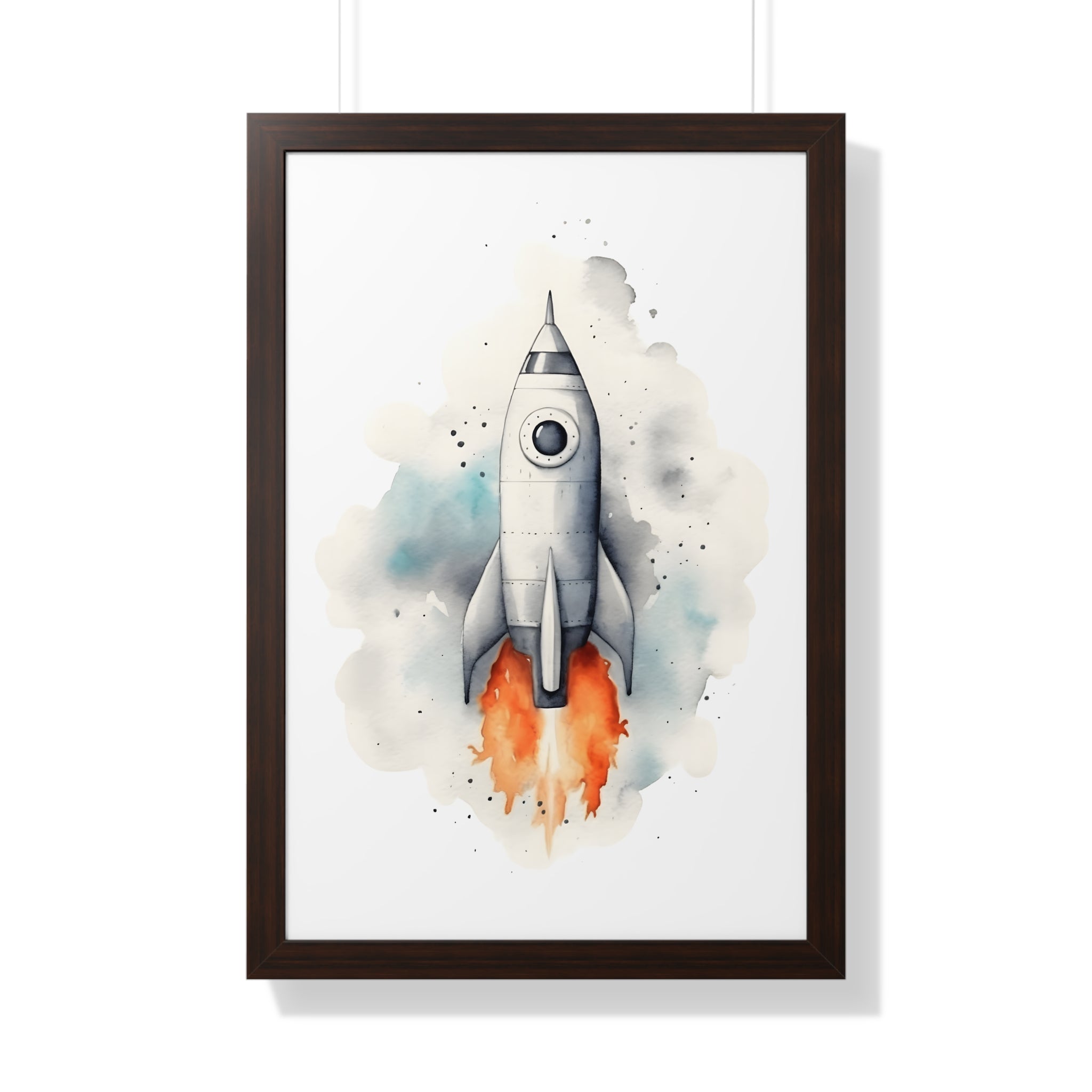 Framed Paper Print - Cosmic Liftoff Dreams