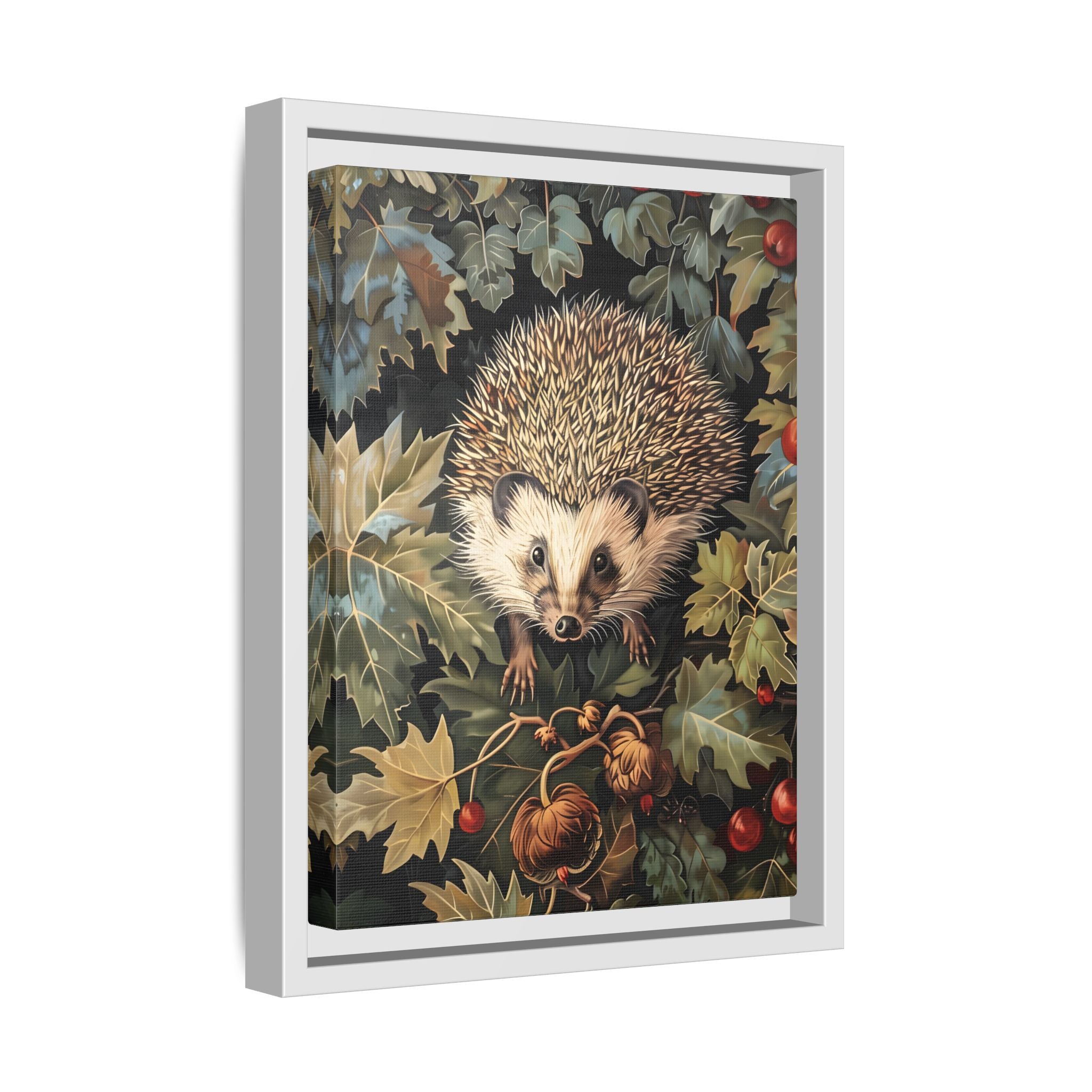 Framed Canvas - Woodland Hedgehog Hideaway