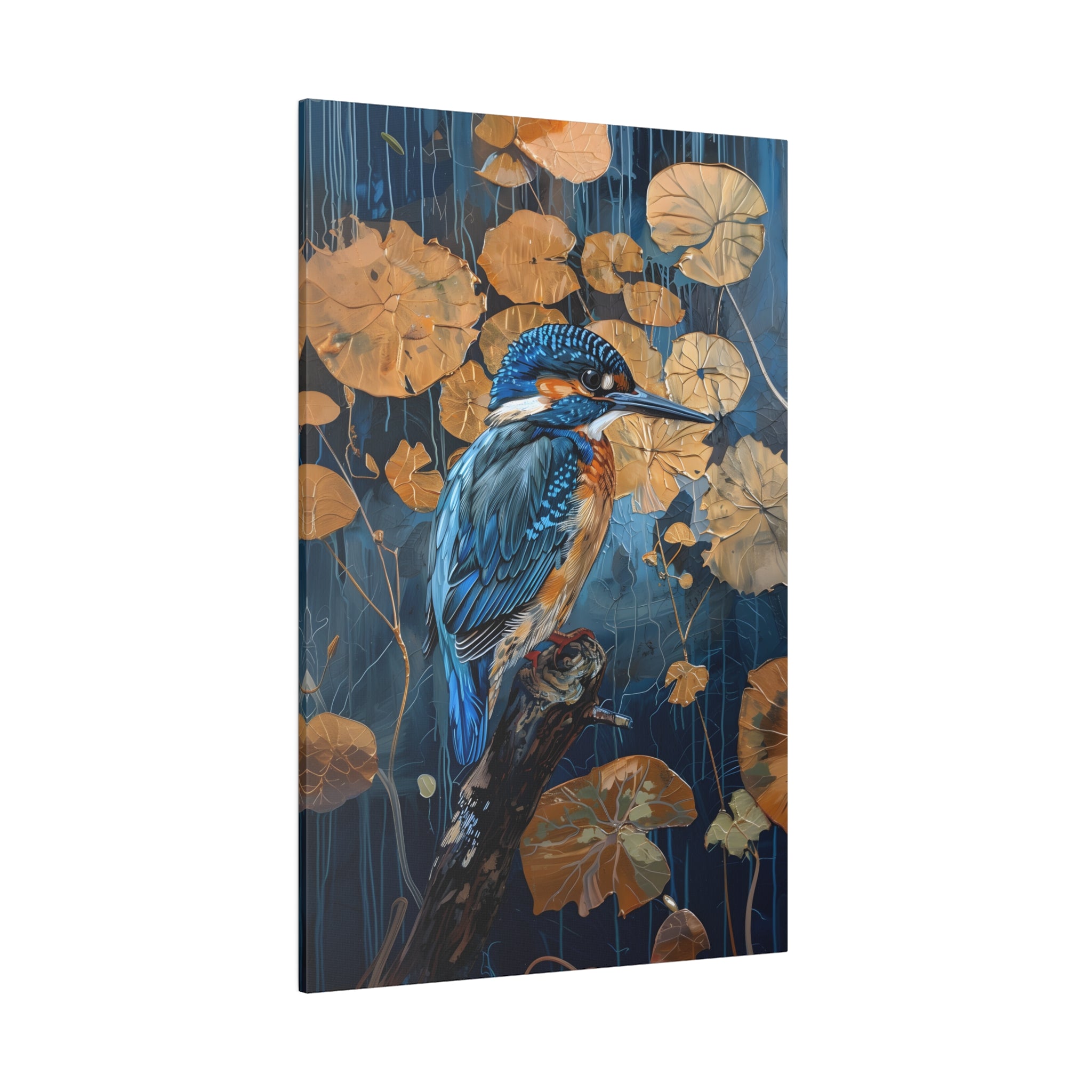 .75" Matte Canvas - Golden Leaves Kingfisher