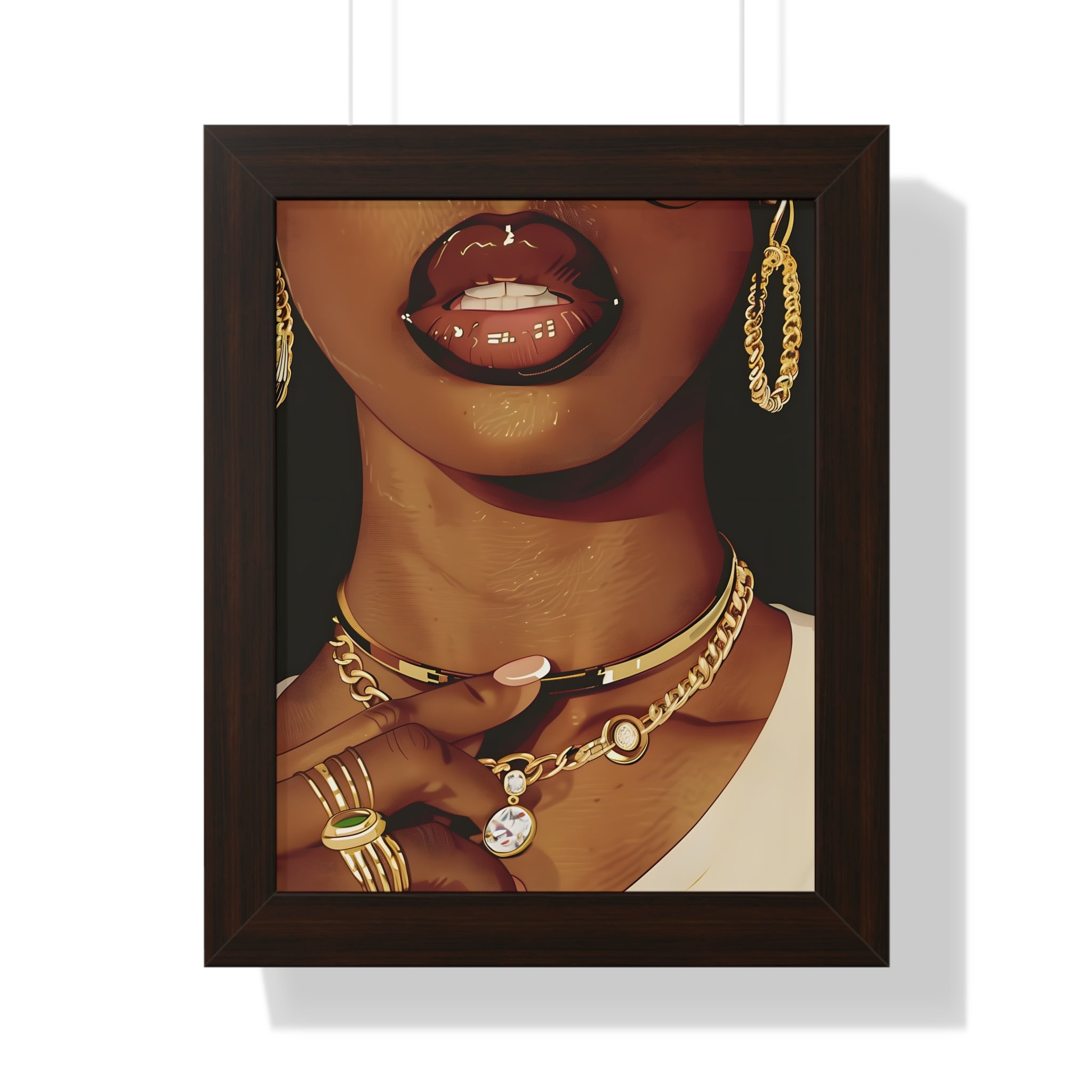 Framed Paper Print - Golden Luxe Confidence Portrait