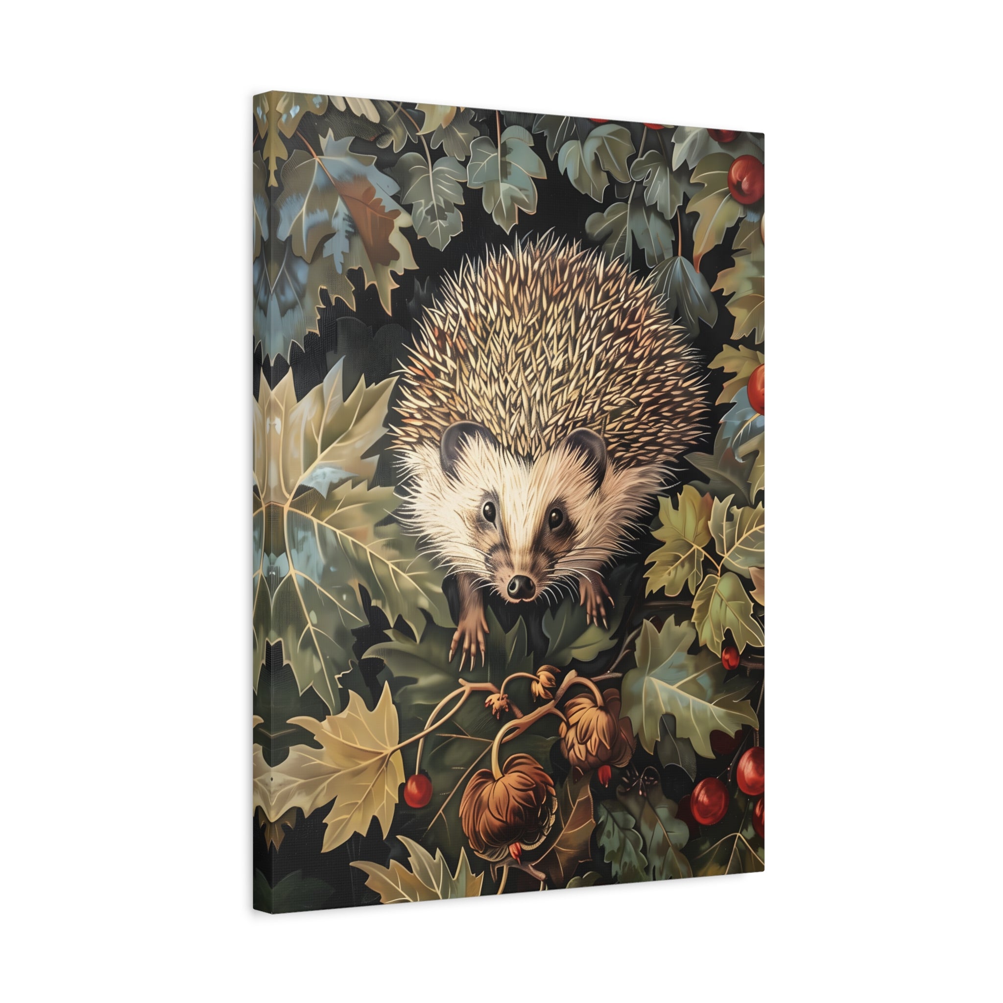 1.25" Matte Canvas - Woodland Hedgehog Hideaway