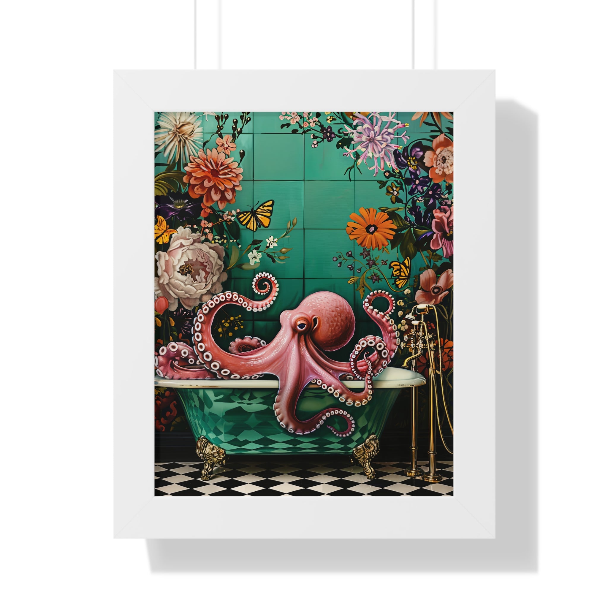 Framed Paper Print - Octopus Bath Royale