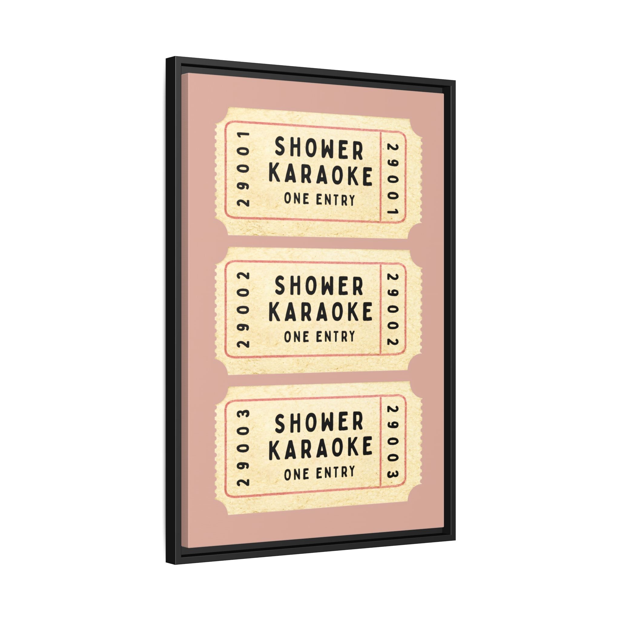 Framed Canvas - Shower Karaoke Admit Ticket