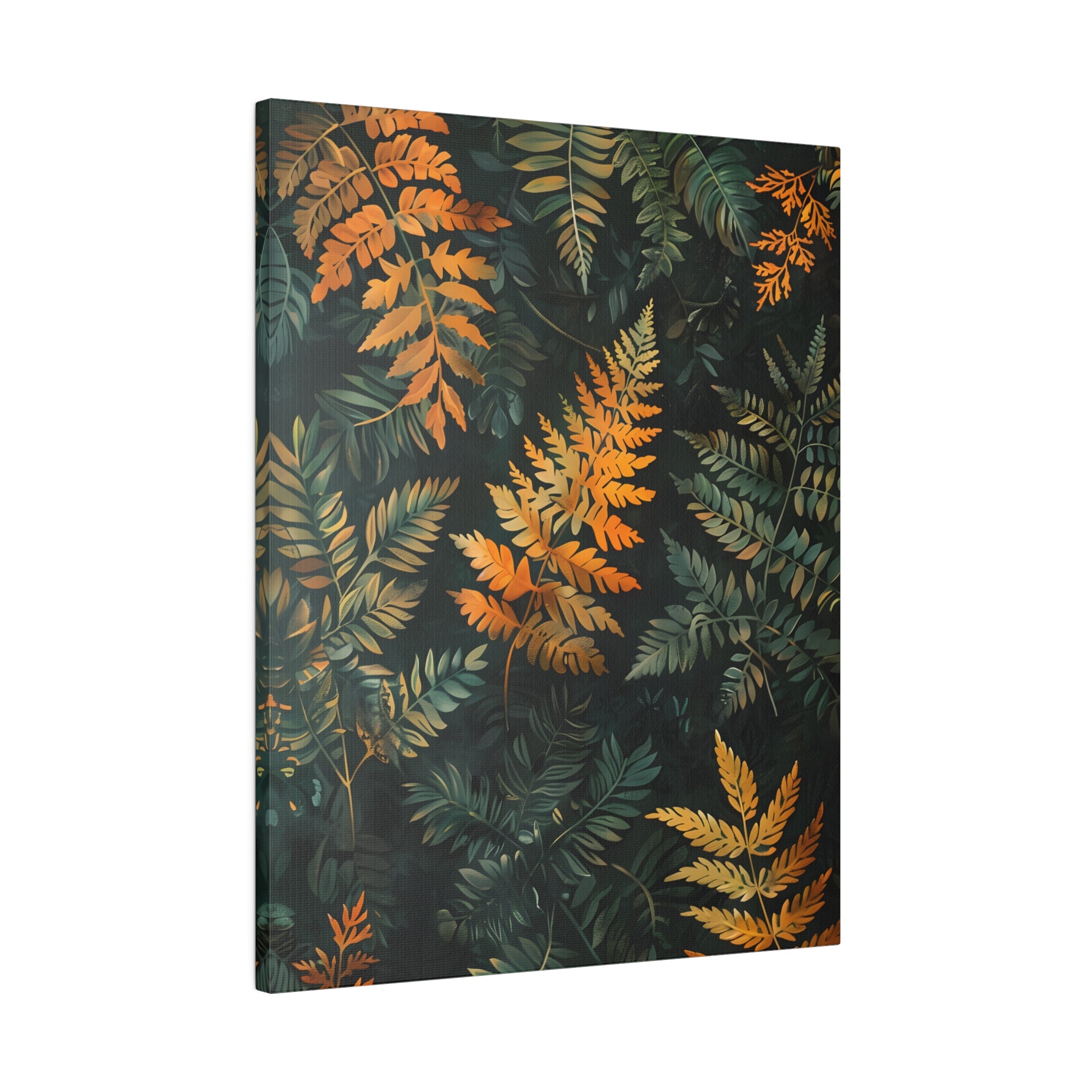 .75" Matte Canvas - Golden Fern Elegance