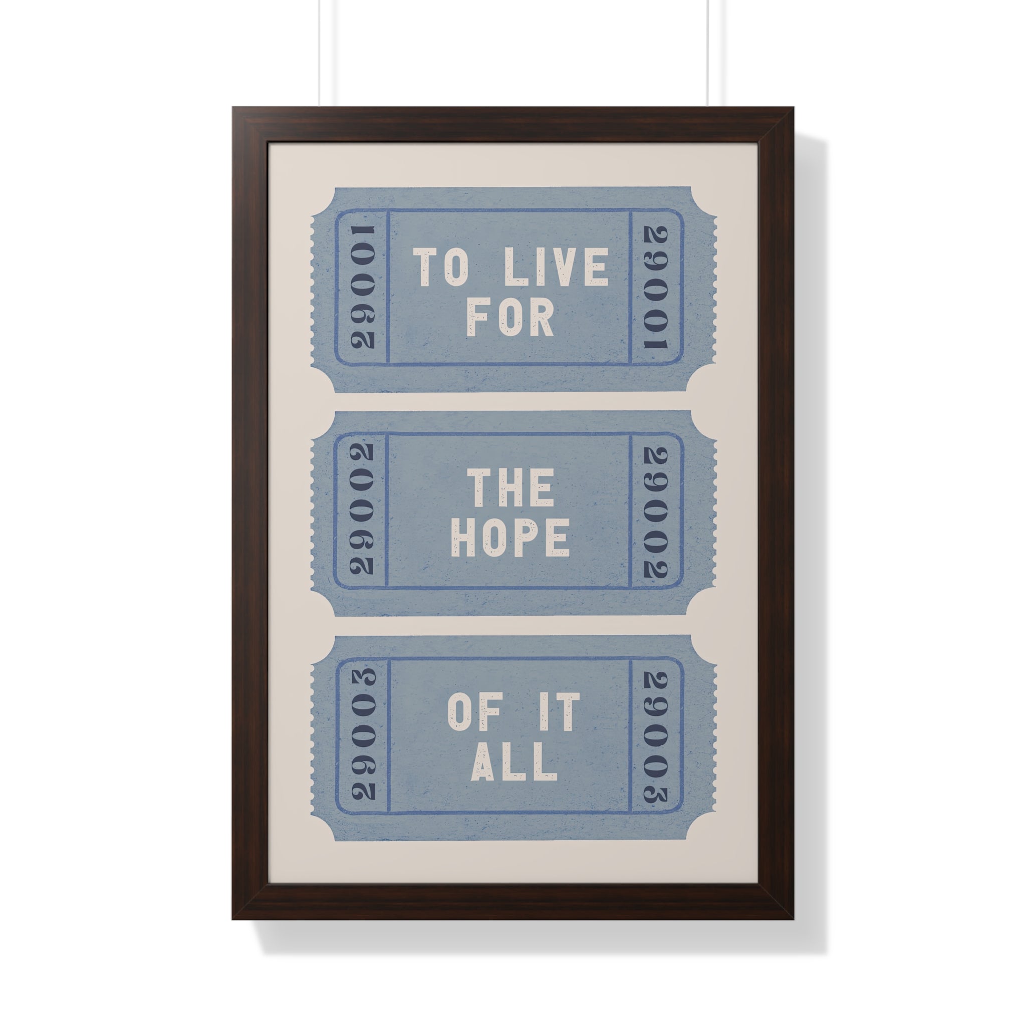 Framed Paper Print - The Hope Ticket Trilogy