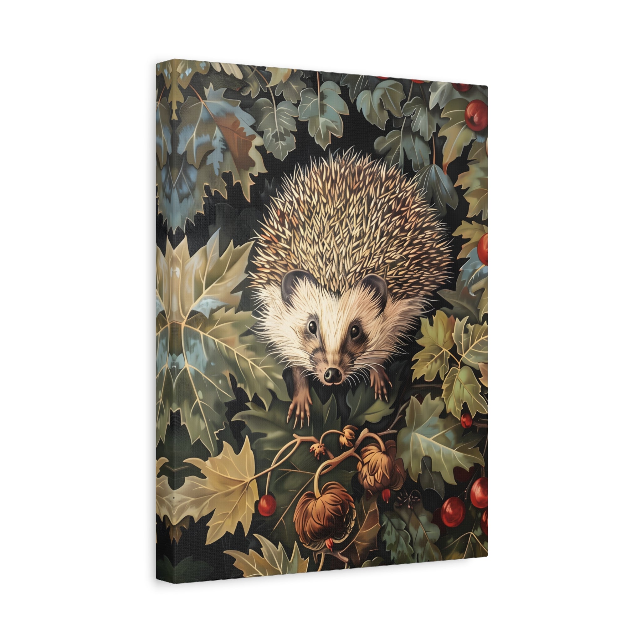 1.25" Matte Canvas - Woodland Hedgehog Hideaway
