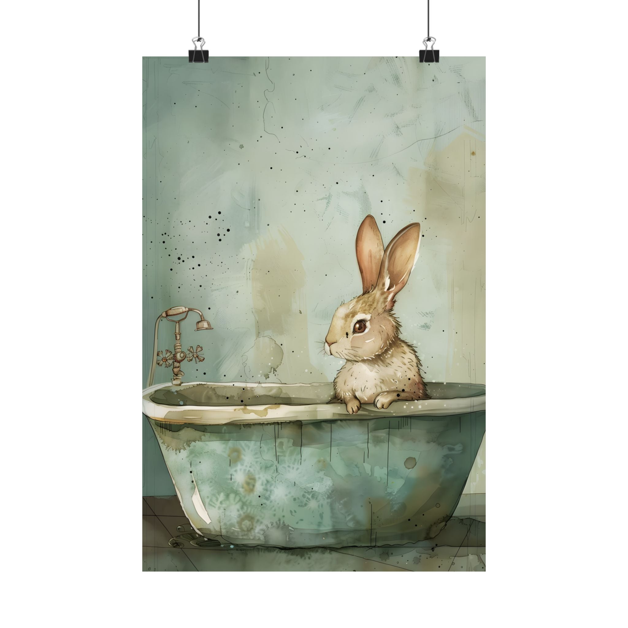 Bunny Bath Day Whimsy