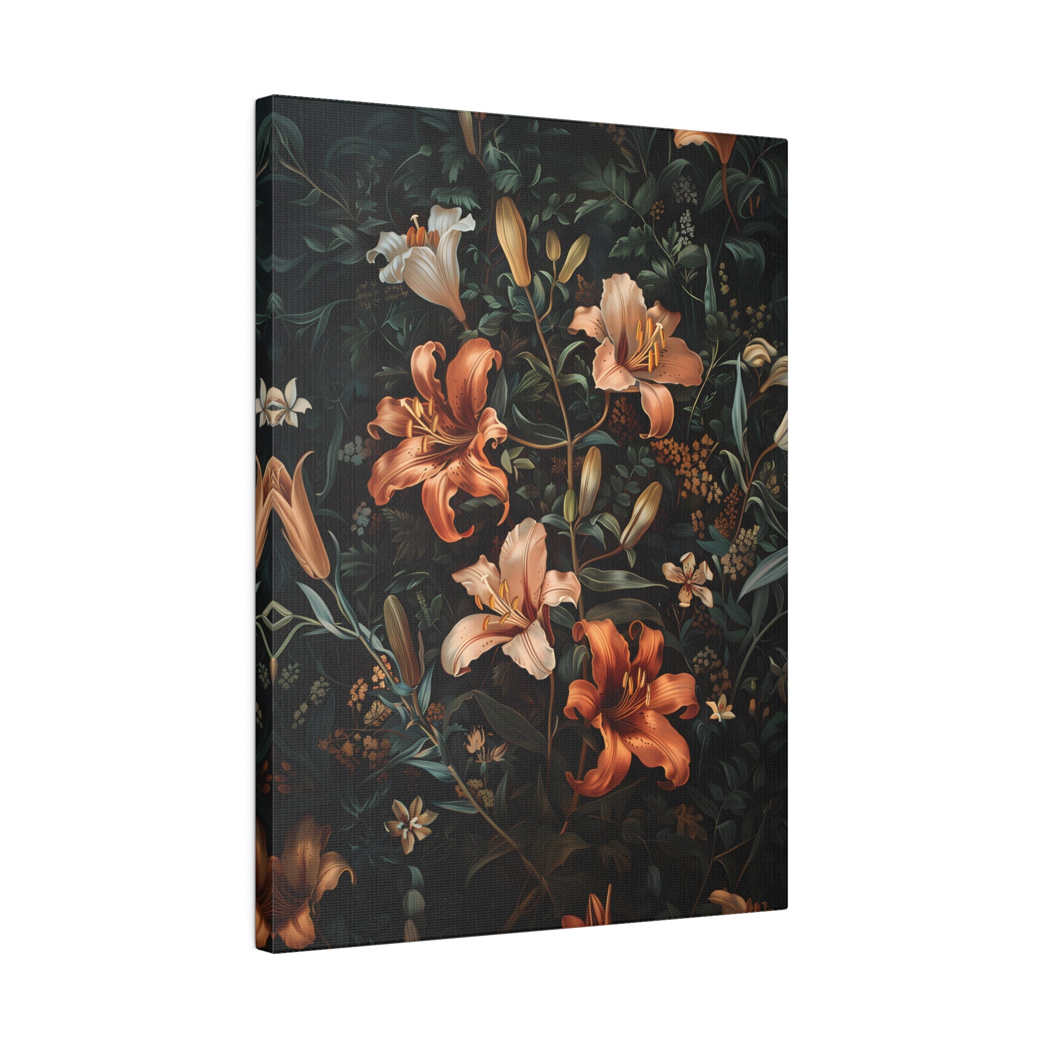 .75" Matte Canvas - Elegant Blooming Lilies