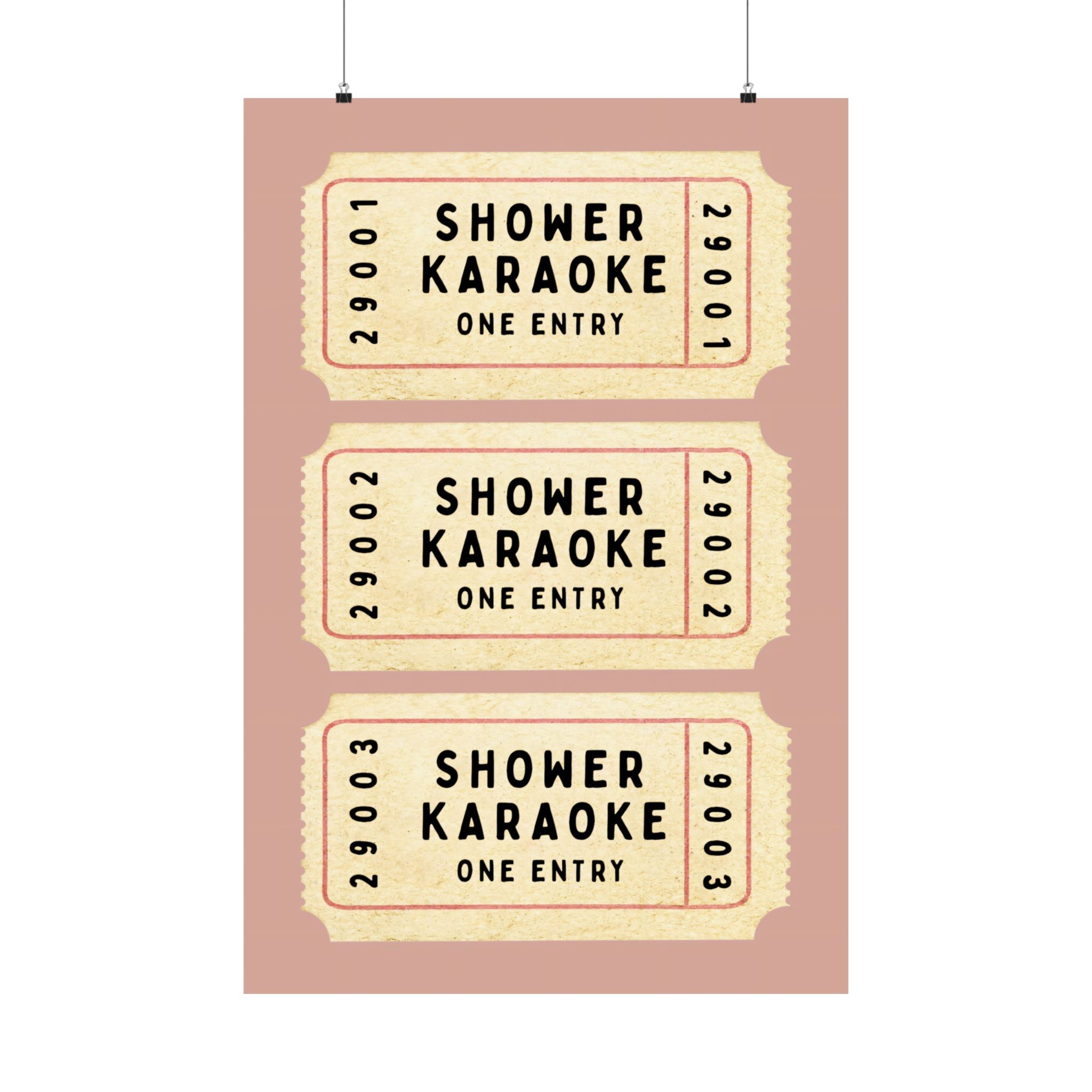 Shower Karaoke Admit Ticket