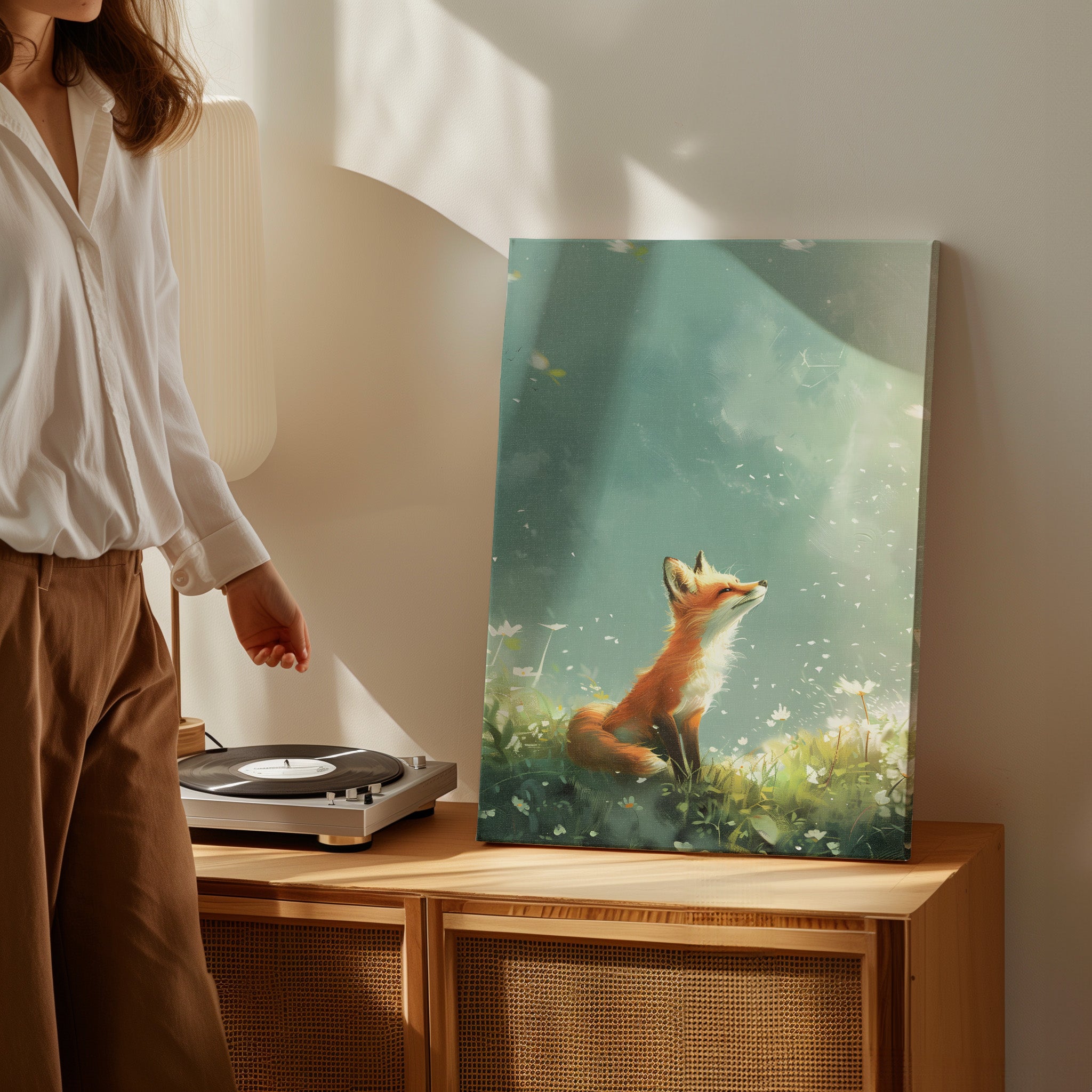 .75" Matte Canvas - Dandelion Fox Wonder