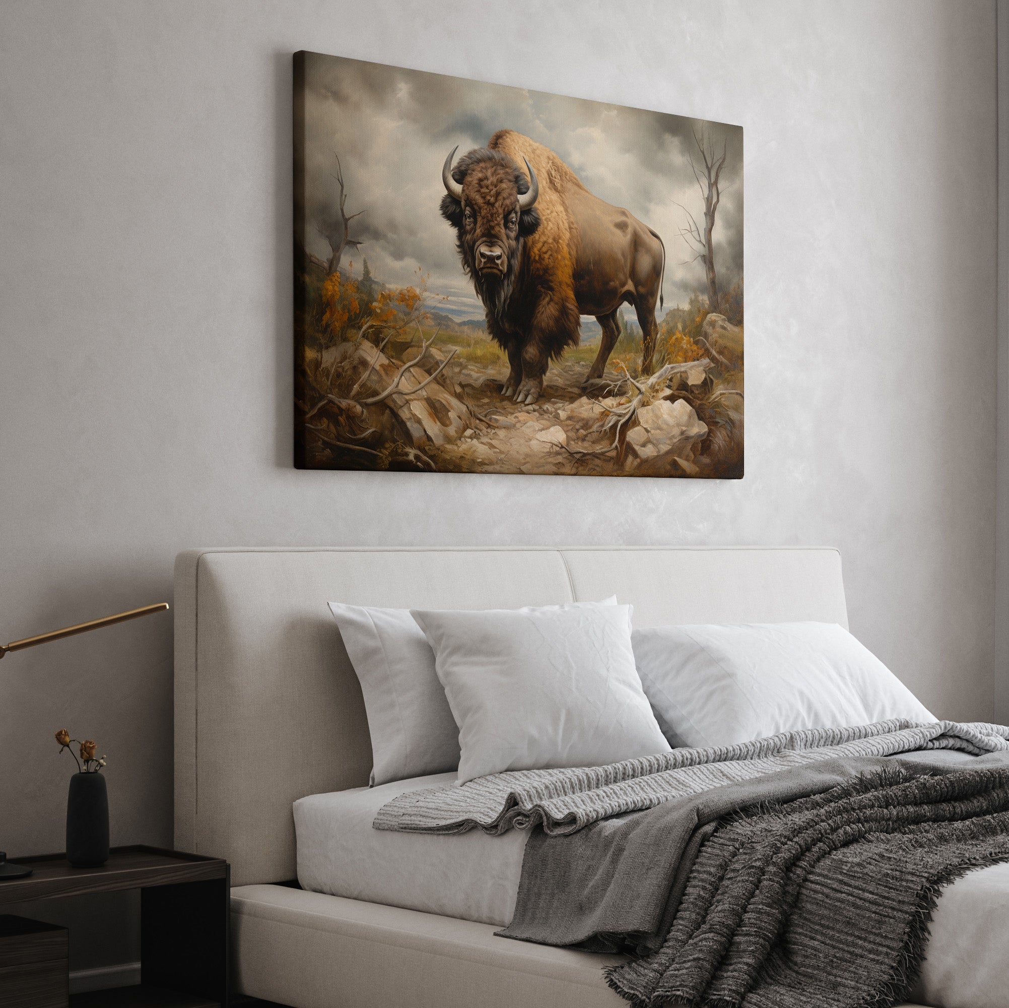 .75" Matte Canvas - Thundering Prairie King
